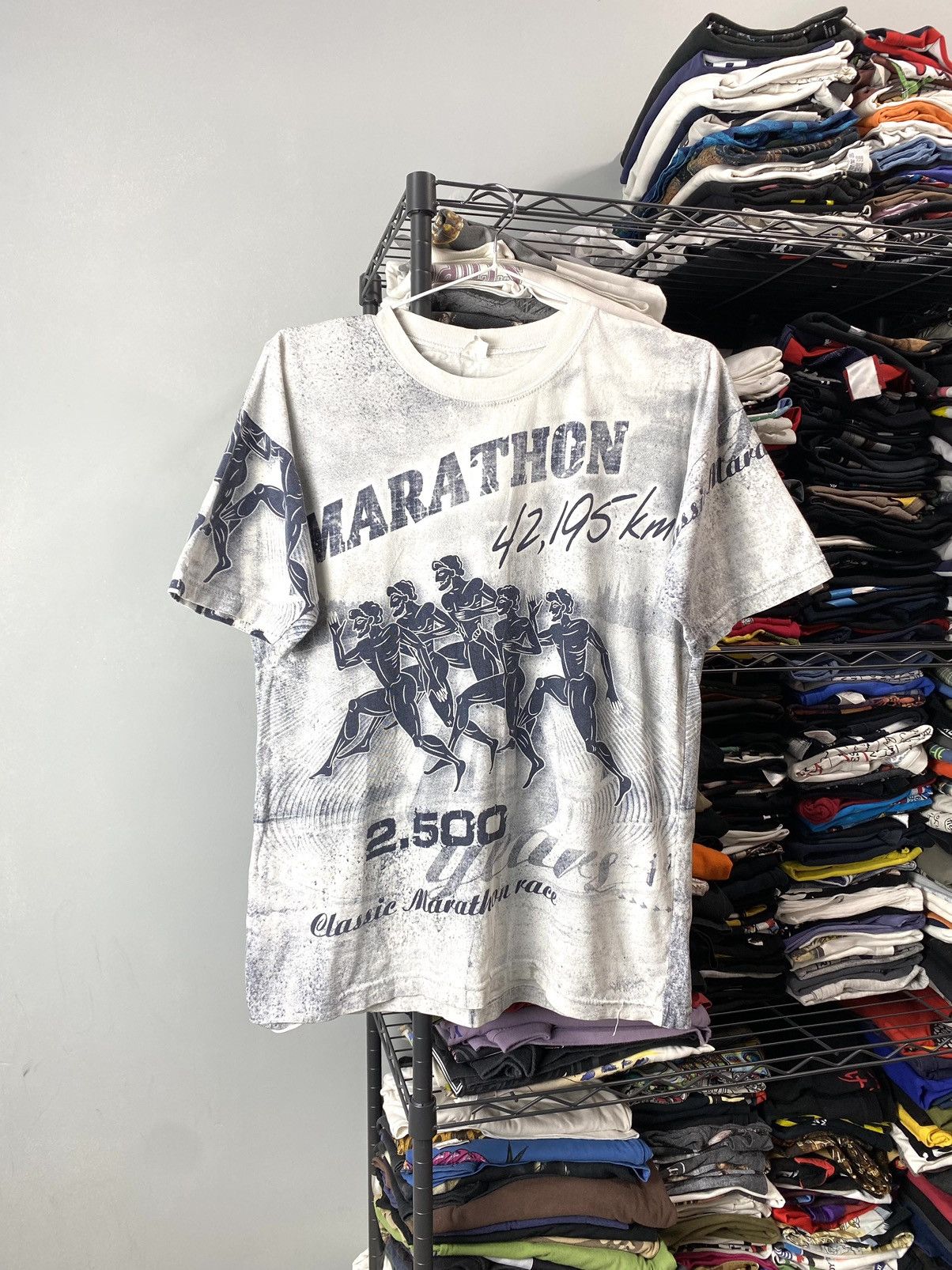 Vintage Rare! Vintage Greece Marathone Full Print T Shirt Size US S / EU 44-46 / 1 - 1 Thumbnail