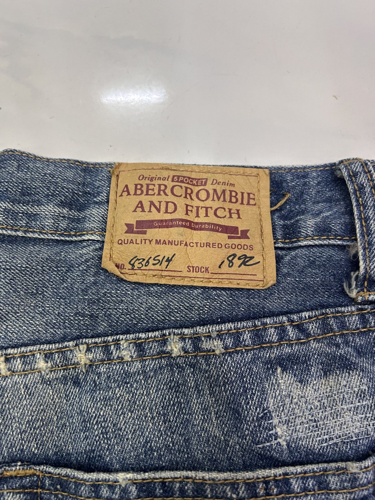 Abercrombie & Fitch × Vintage 💥 Vintage Abercrombie & Fitch Denim Distressed Punk Ripped Size US 34 / EU 50 - 25 Thumbnail