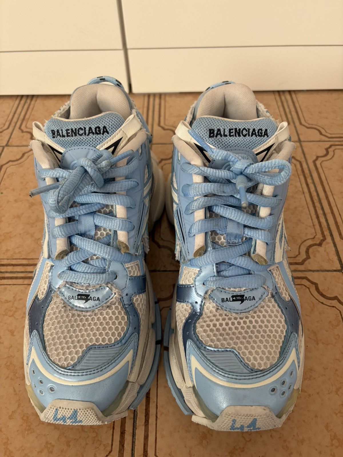Balenciaga Balenciaga Runner (blue-white) Size US 8 / EU 41 - 2 Thumbnail