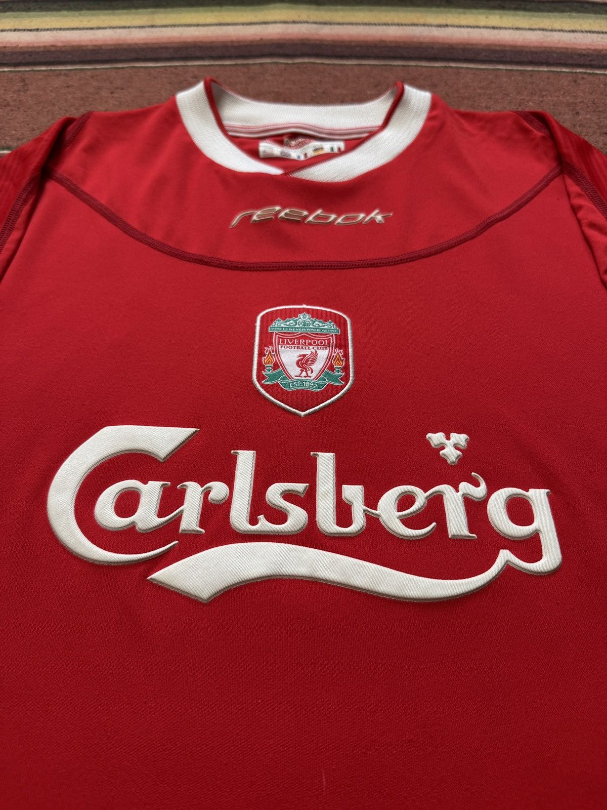 Reebok × Vintage Vintage Reebok 2002-2004 Liverpool Home Kit Size US L / EU 52-54 / 3 - 6 Thumbnail