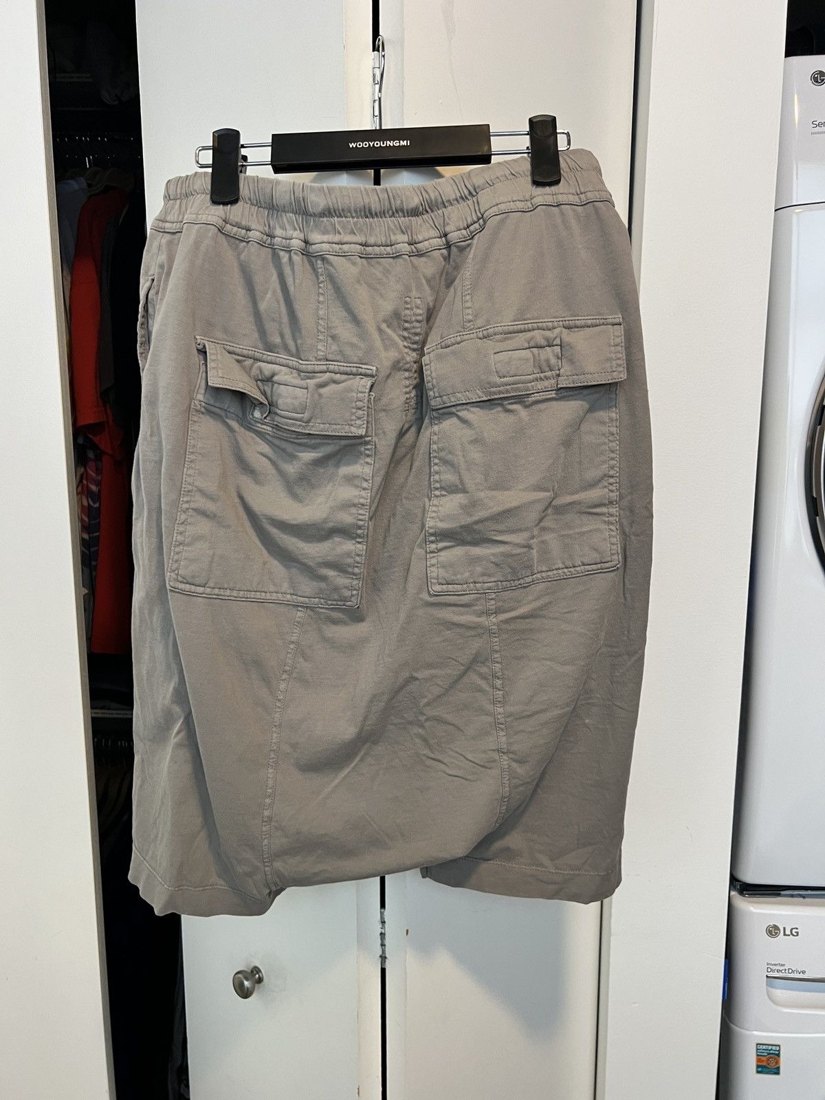Rick Owens Drkshdw Rick Owens DRKSHDW Grey Drawstring Shorts – Size M Size US 32 / EU 48 - 2 Thumbnail