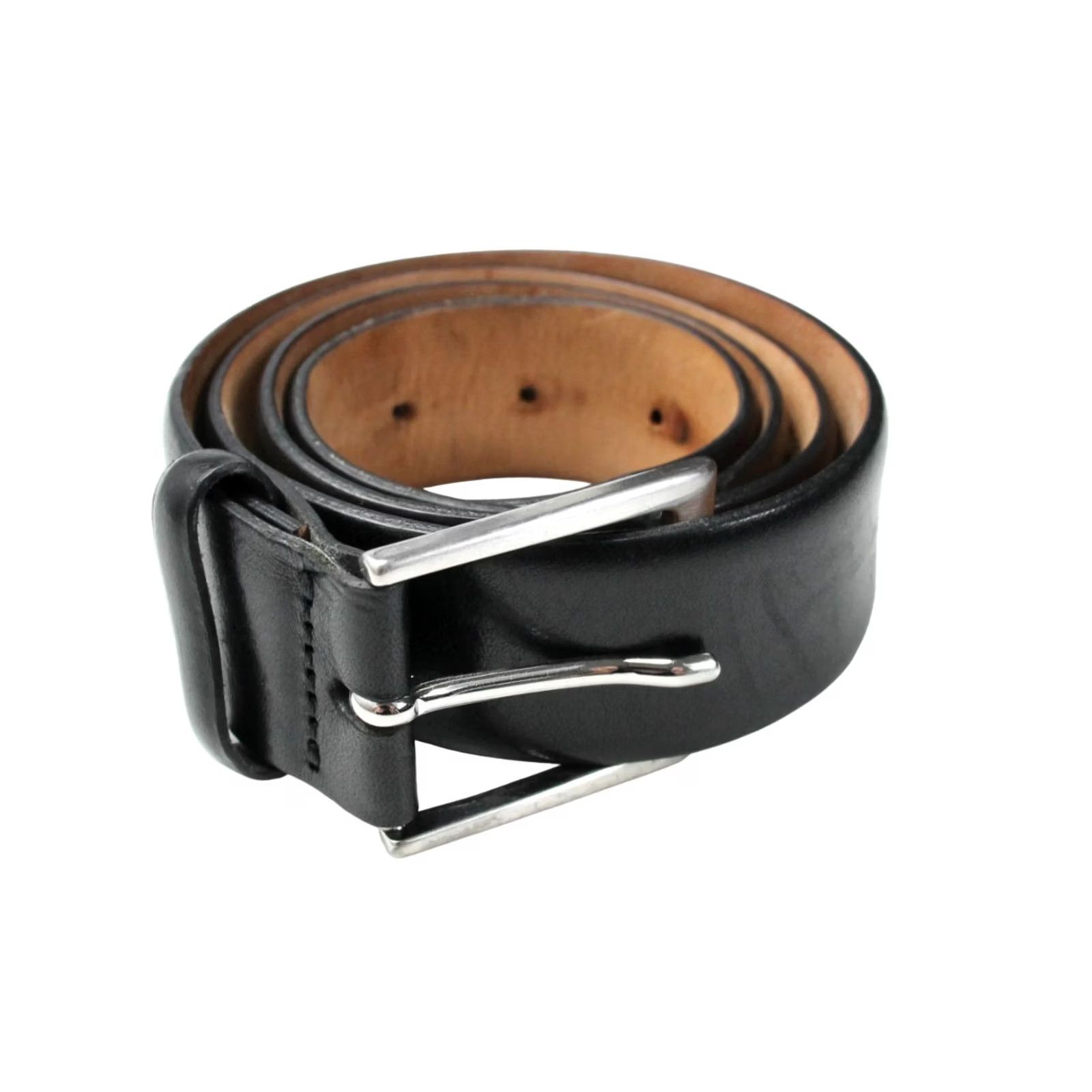 Suitsupply Suitsupply Belt Men's 95/38 Leather Square Buckle Black Adjustable Belt Bodysuit? Size ONE SIZE - 2 Thumbnail