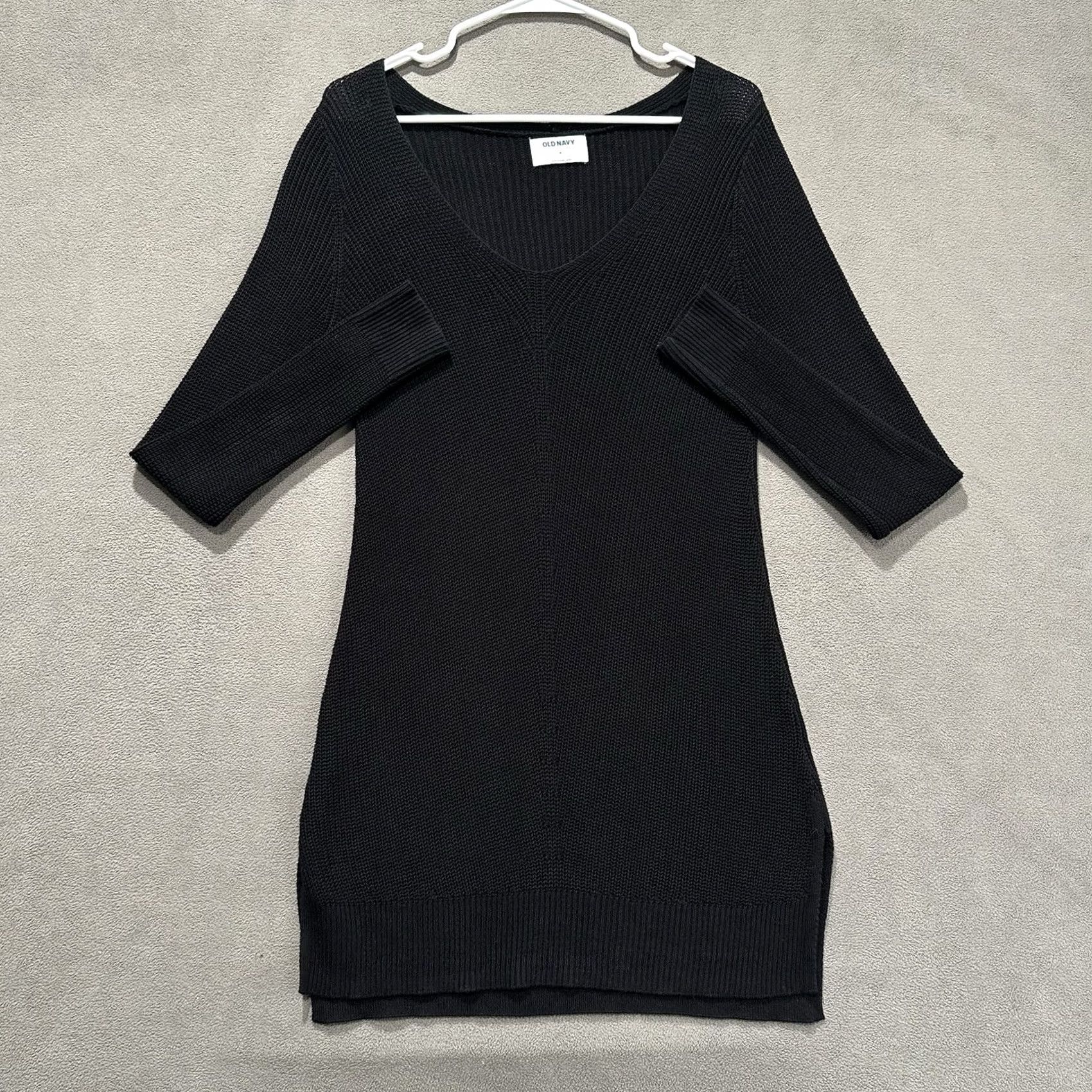 Old Navy Old Navy Womens Medium Black Maxi Sweater Dress Long Sleeve Loose Knit EUC Size M / US 6-8 / IT 42-44 - 2 Thumbnail