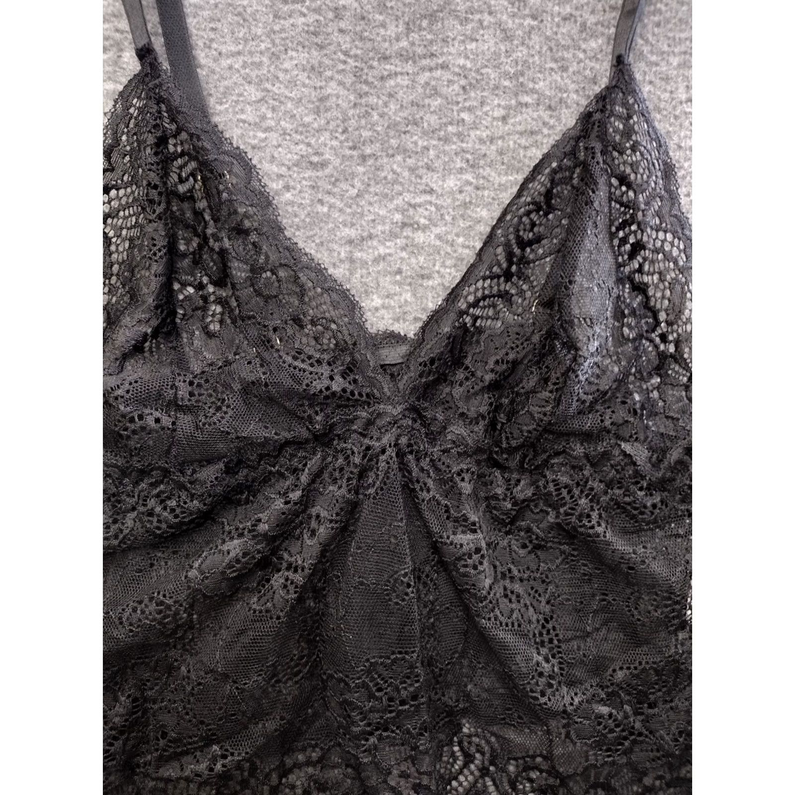 Vintage Unbranded Women's 2 Pc Black Lace Bralette And Panty XL Bralette Set Lace White? Size ONE SIZE - 3 Thumbnail