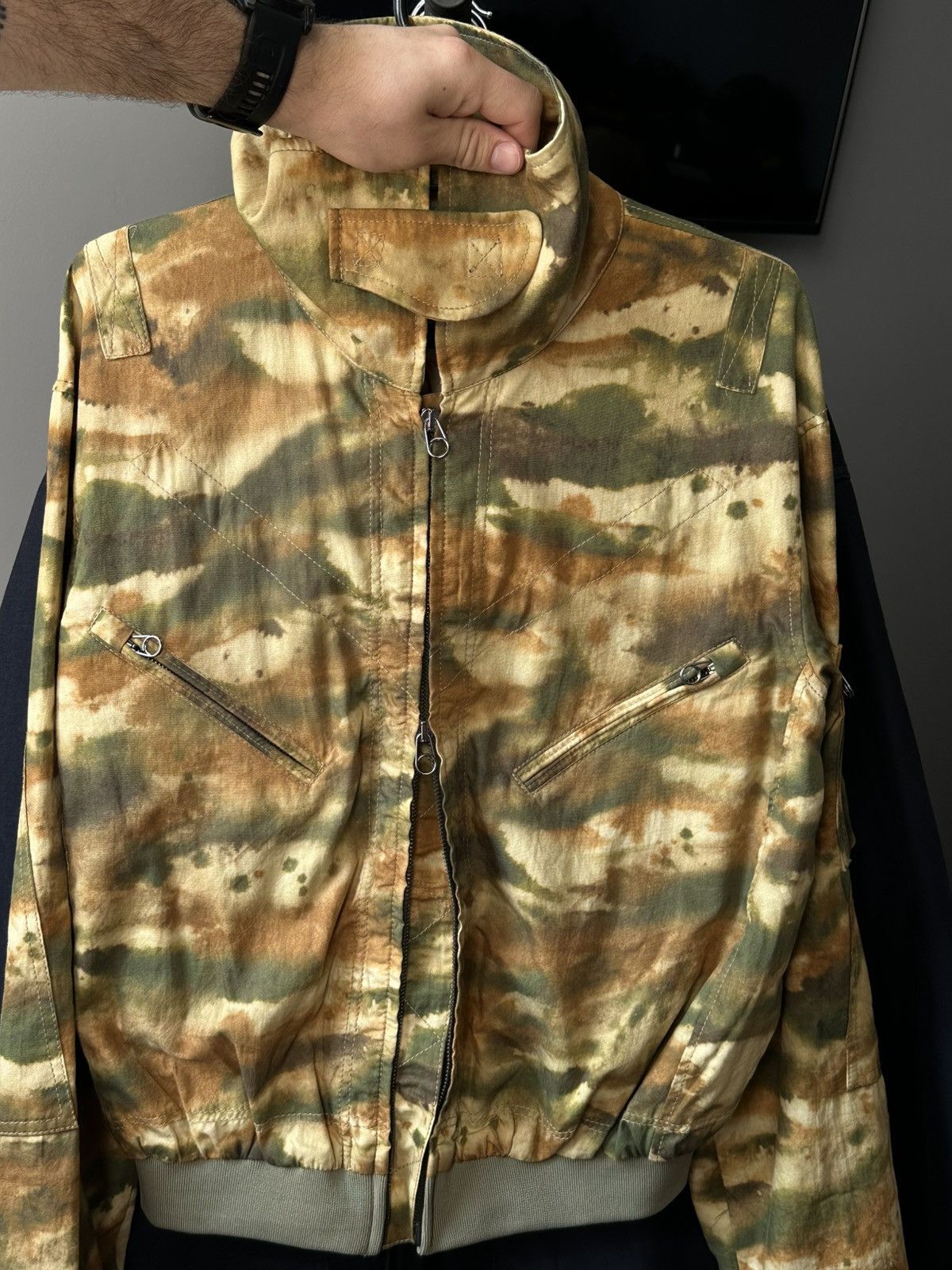 JET SET Jet Set camo bomber cotton/silk jacket MA-1 CWU Size XS / US 0-2 / IT 36-38 - 11 Thumbnail
