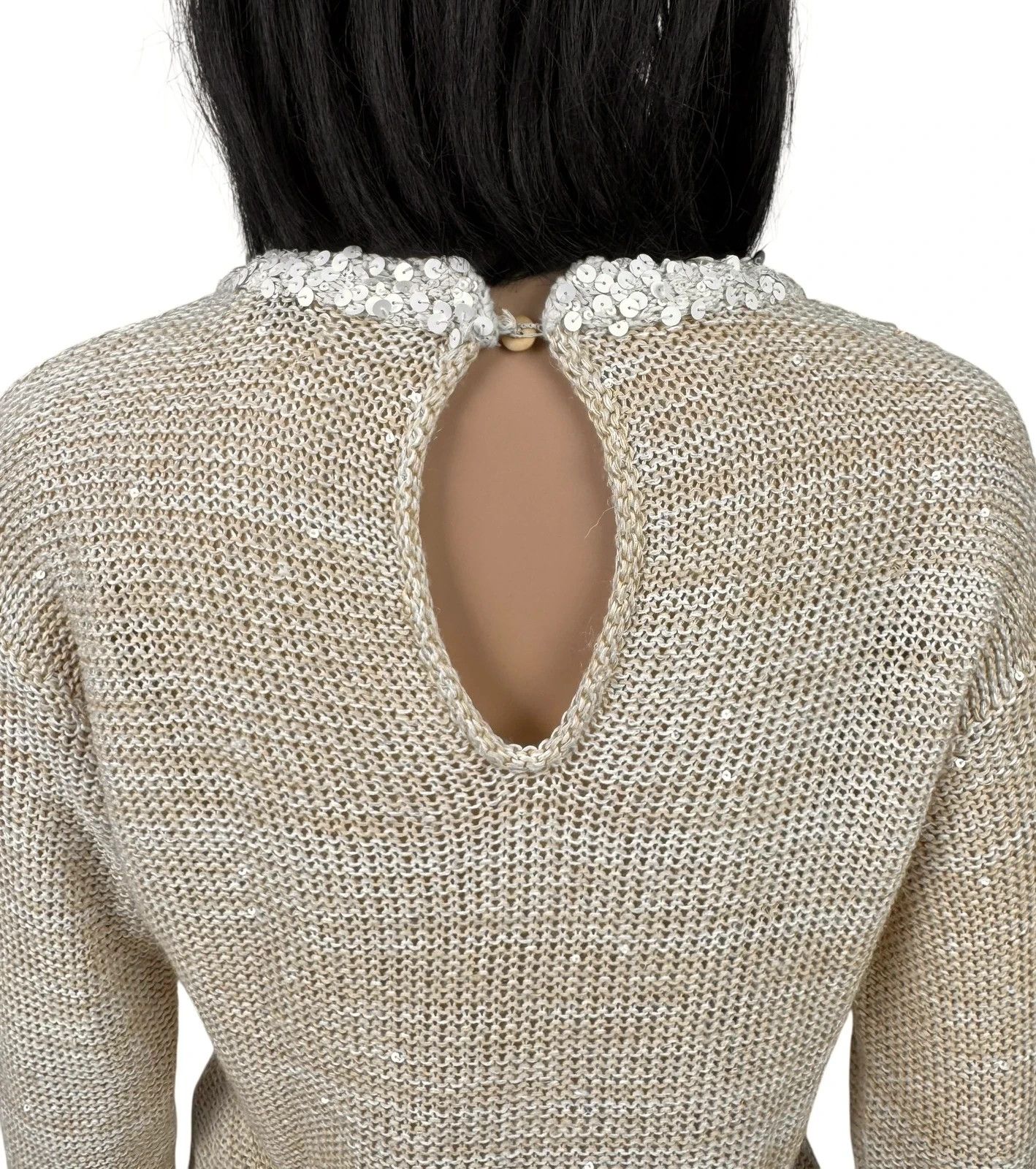 Brunello Cucinelli Brunello Cucinelli Sequined Sweater Hemp Linen size XS Size XS / US 0-2 / IT 36-38 - 9 Thumbnail