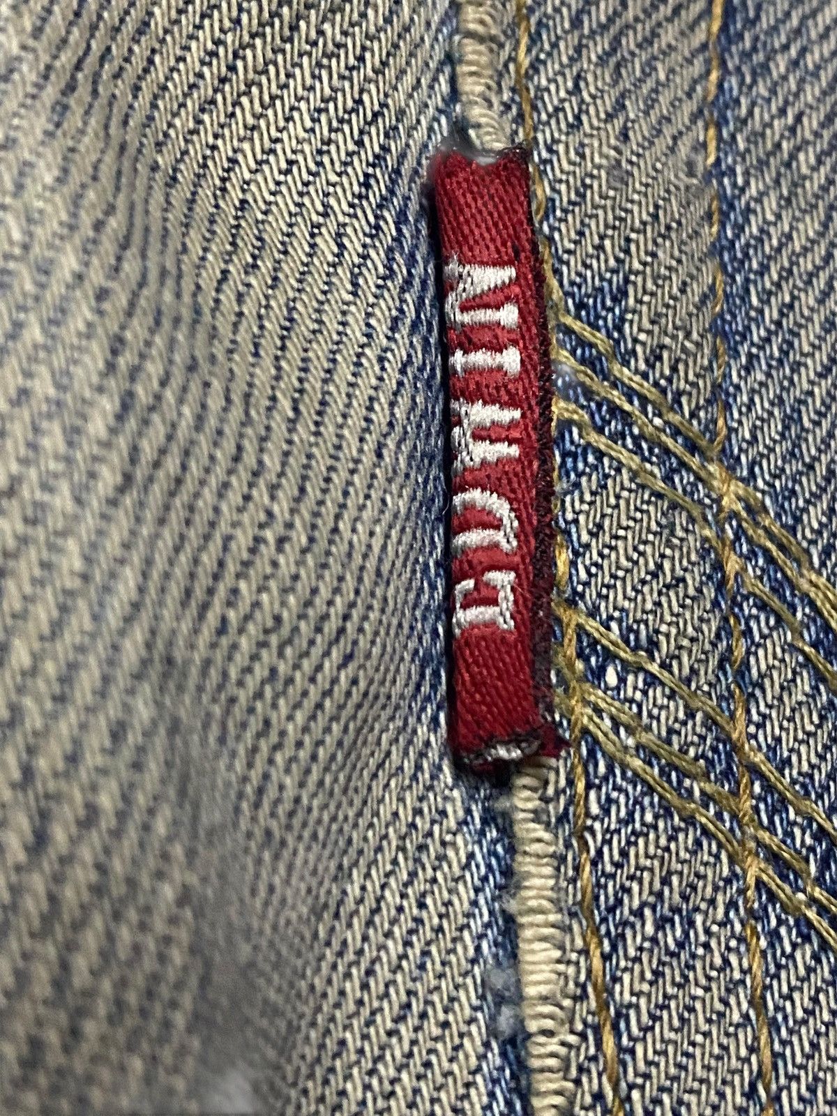 Junya Watanabe Japanese Brand Edwin XV 404 Mud Wash Distressed Baggy Jeans Size US 34 / EU 50 - 15 Thumbnail
