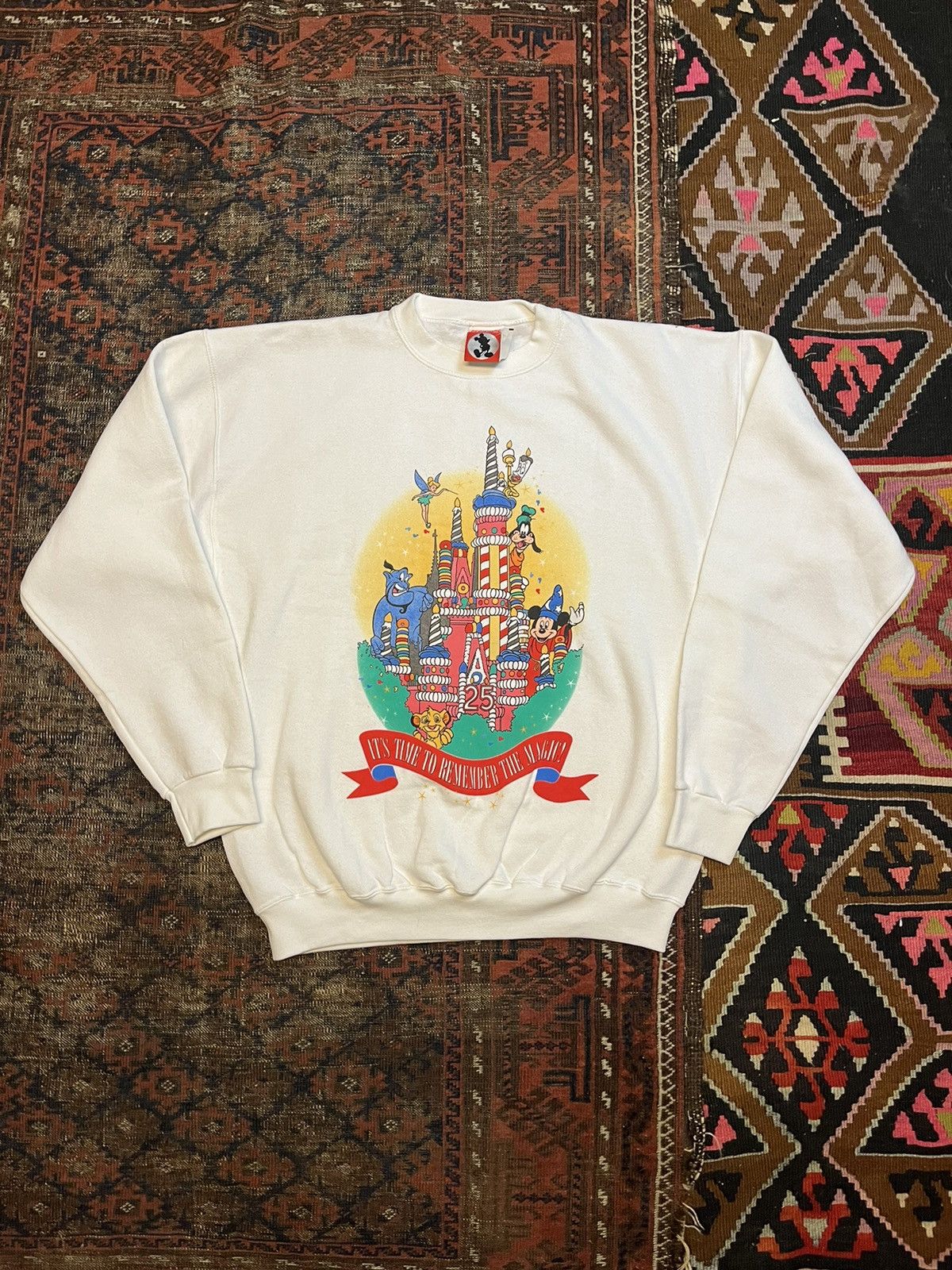 image of Vintage 1990’S Disney 25Th Anniversary Sweatshirt NWT in White, Men's (Size XL)