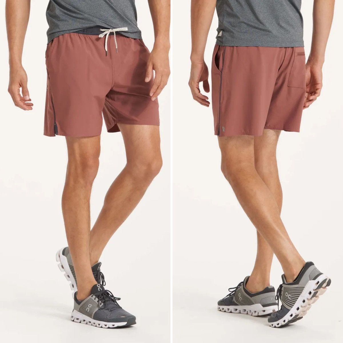 Vuori Vuori Men’s Trail Shorts Unlined in Terracotta/Black Size US 36 / EU 52 - 1 Thumbnail