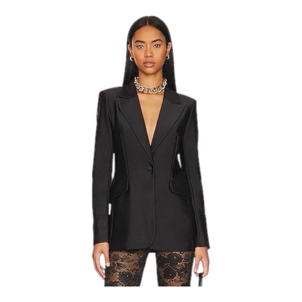Good American Good American Disco Sculpted Blazer Black01 Size Small $199 Size S / US 4 / IT 40 - 1 Thumbnail