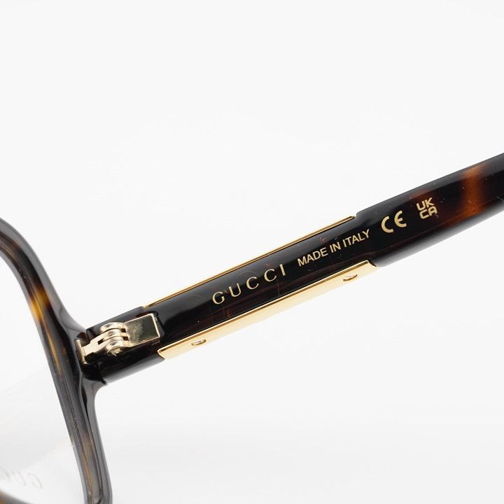 Gucci Gucci GG1193OA 002 Eyeglasses Havana 57mm Square Frame Size ONE SIZE - 9 Thumbnail