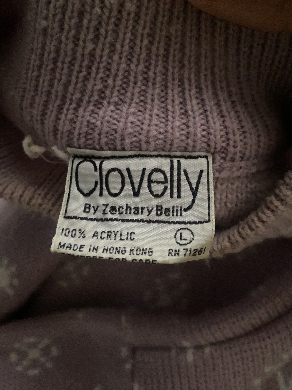 Vintage Vintage 80s Cropped Sweater Large Lavender Size L / US 10 / IT 46 - 4 Thumbnail