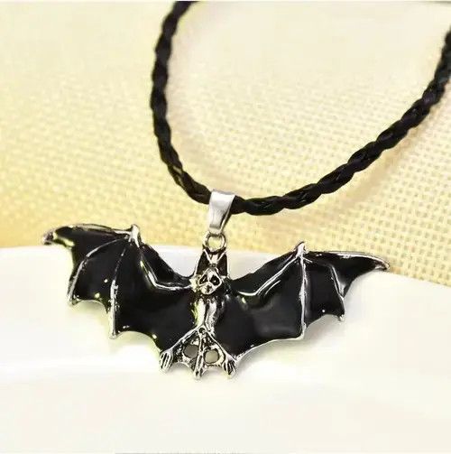 Japanese Brand × Jewelry Bat Rope Black Necklace Chain goth punk y2k emo Size ONE SIZE - 3 Thumbnail
