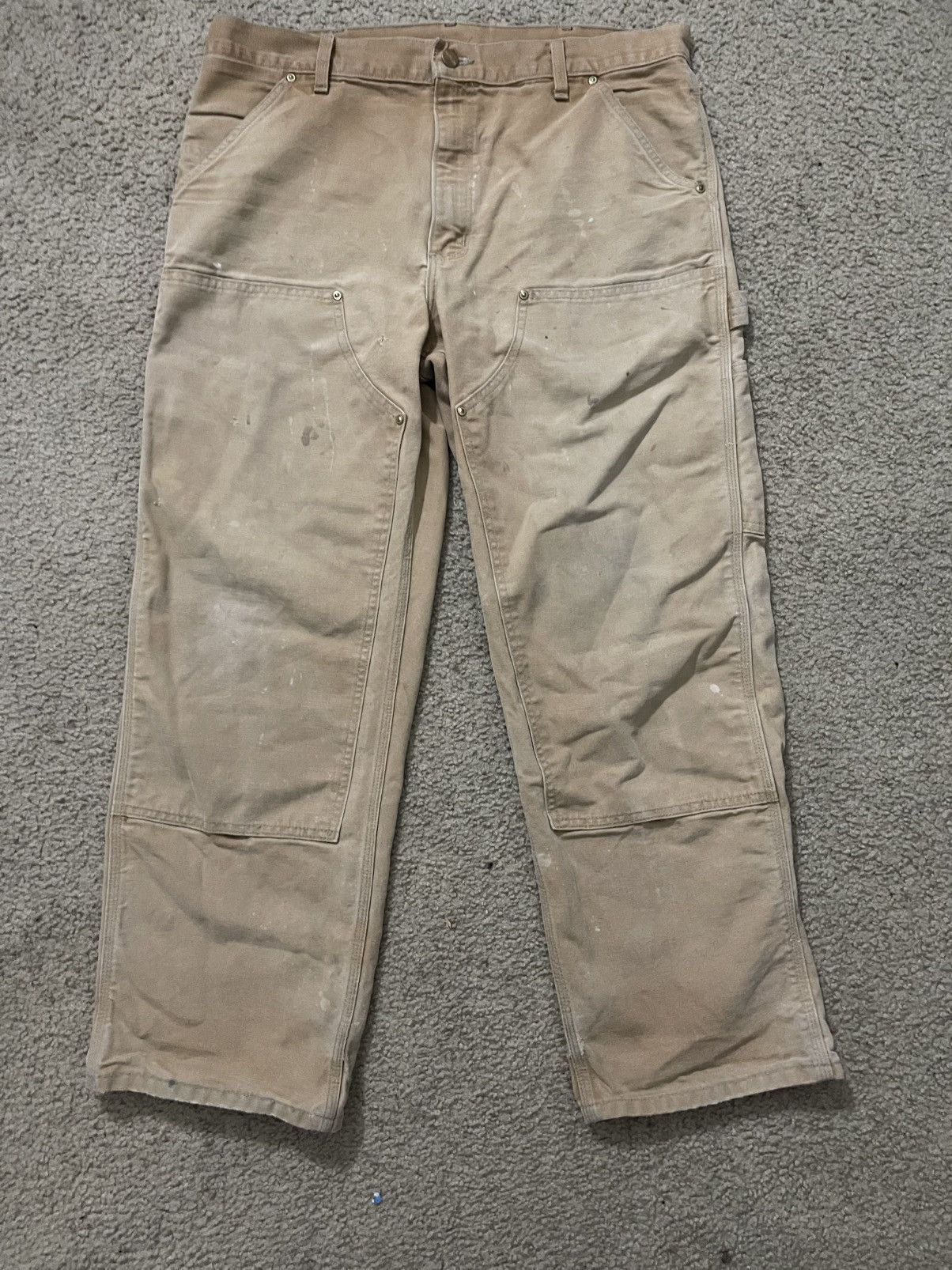 Carhartt × Vintage Brown Double Kneed Carhartt Pants 36x30 Size US 36 / EU 52 - 1 Thumbnail