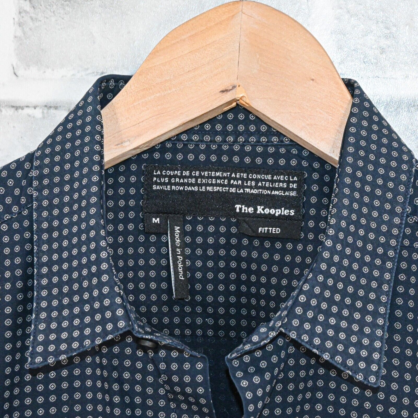 The Kooples The Kooples Fitted Button up Shirt in Blue circle dot print Size US M / EU 48-50 / 2 - 3 Thumbnail