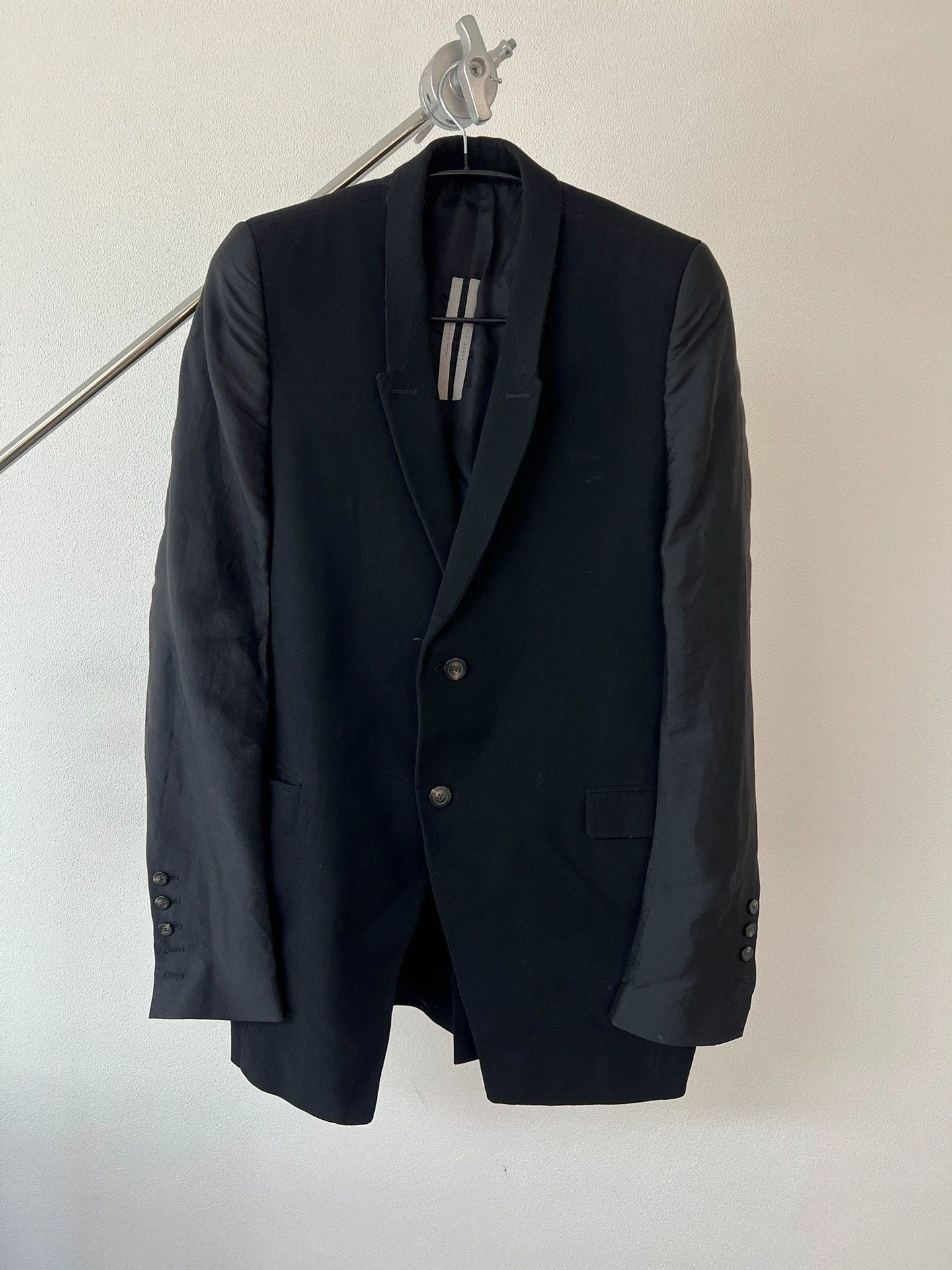 Rick Owens Black Tailored Blazer with Button Closure Size US M / EU 48-50 / 2 - 1 Thumbnail