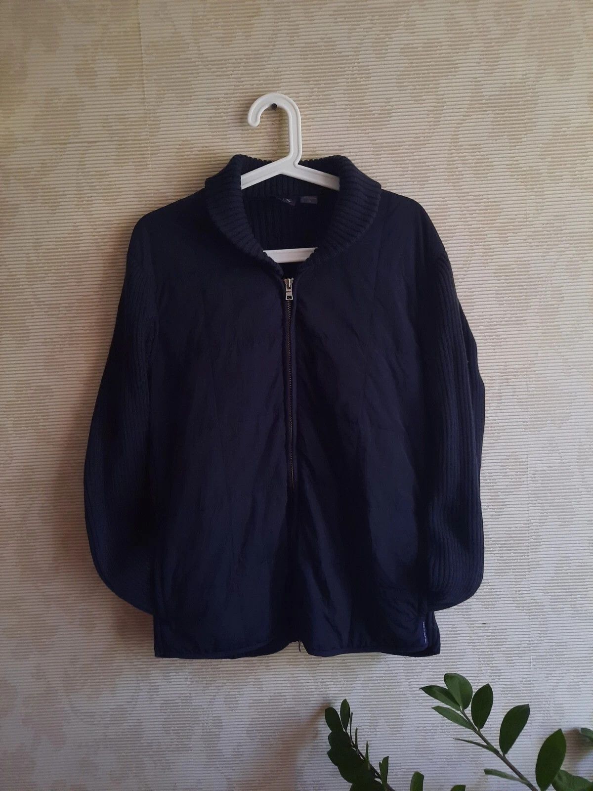 Armani Exchange Armani Exchange Men's K-Fall-2015 Navy Blue Nylon Sweater Size US L / EU 52-54 / 3 - 1 Thumbnail