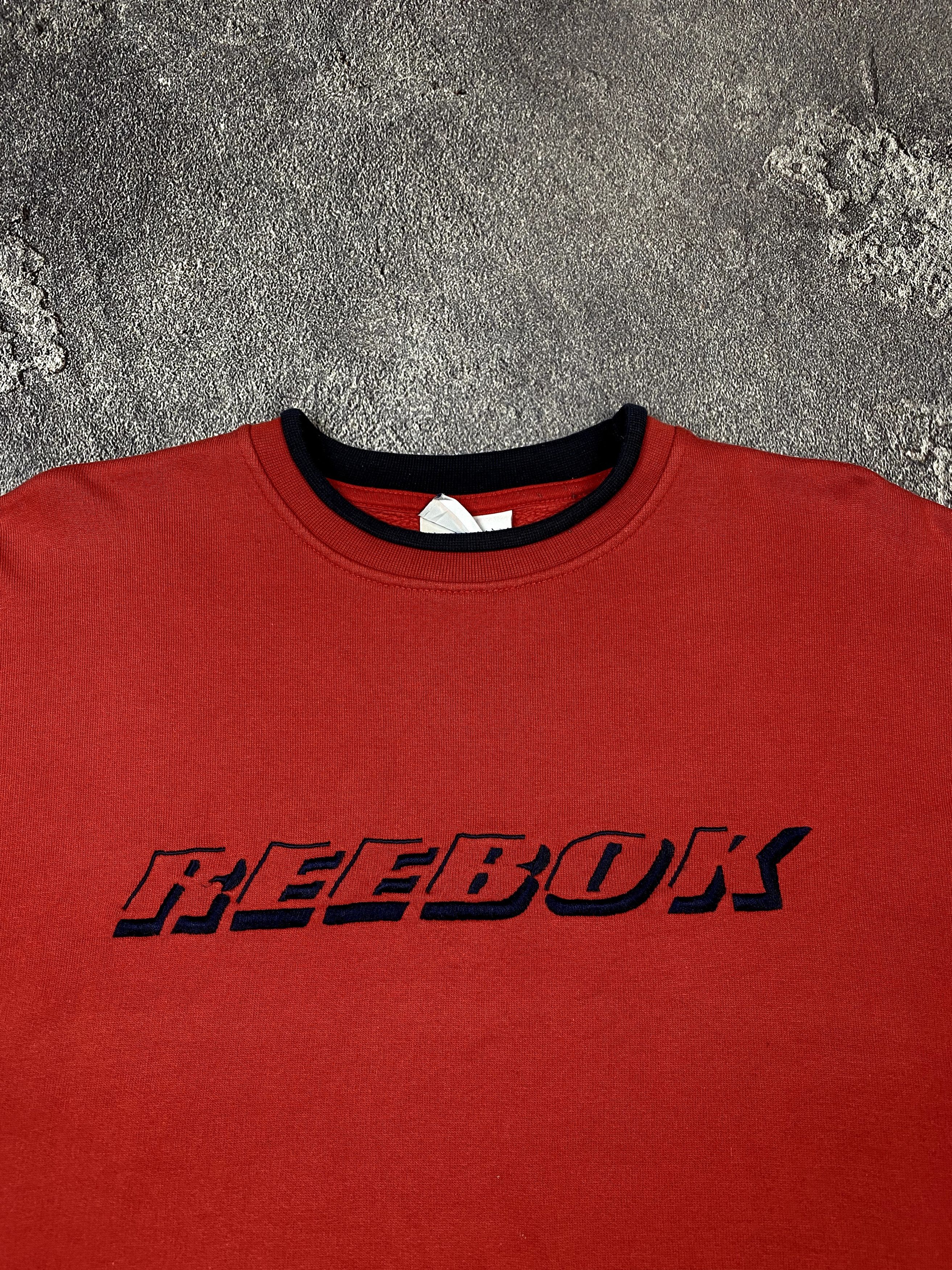 Reebok × Vintage Vintage 90s Reebok Orange Sweatshirt Retro Sportwear Size US L / EU 52-54 / 3 - 4 Thumbnail