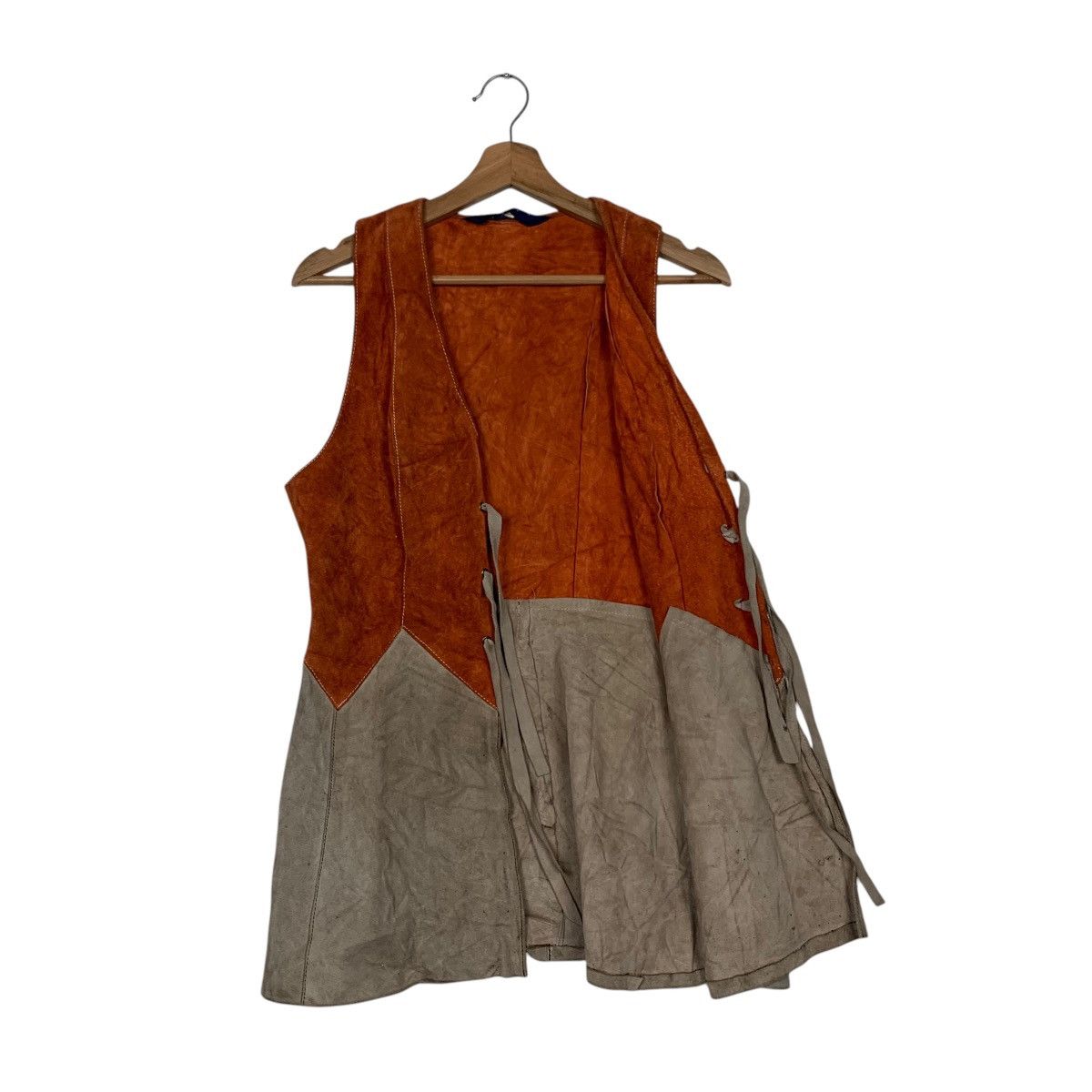 Vintage 60-70’s DAVID CONRAD Two-Tone Suede Leather Vest #2764-C125 Size US S / EU 44-46 / 1 - 8 Thumbnail