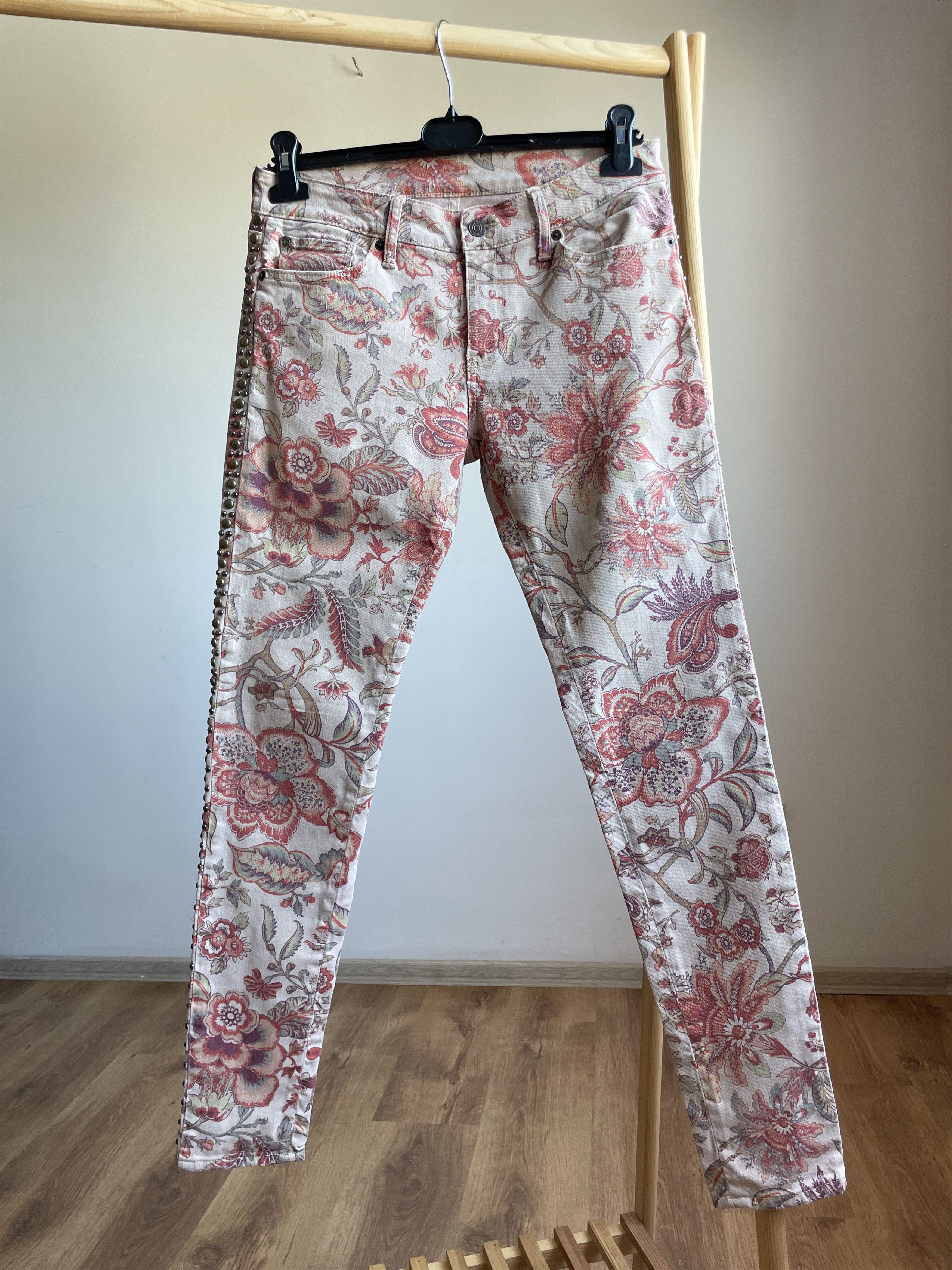 Denim & Supply Ralph Lauren Denim & Supply Ralph Lauren Skinny Floral Studded Jeans Size 29" - 1 Thumbnail
