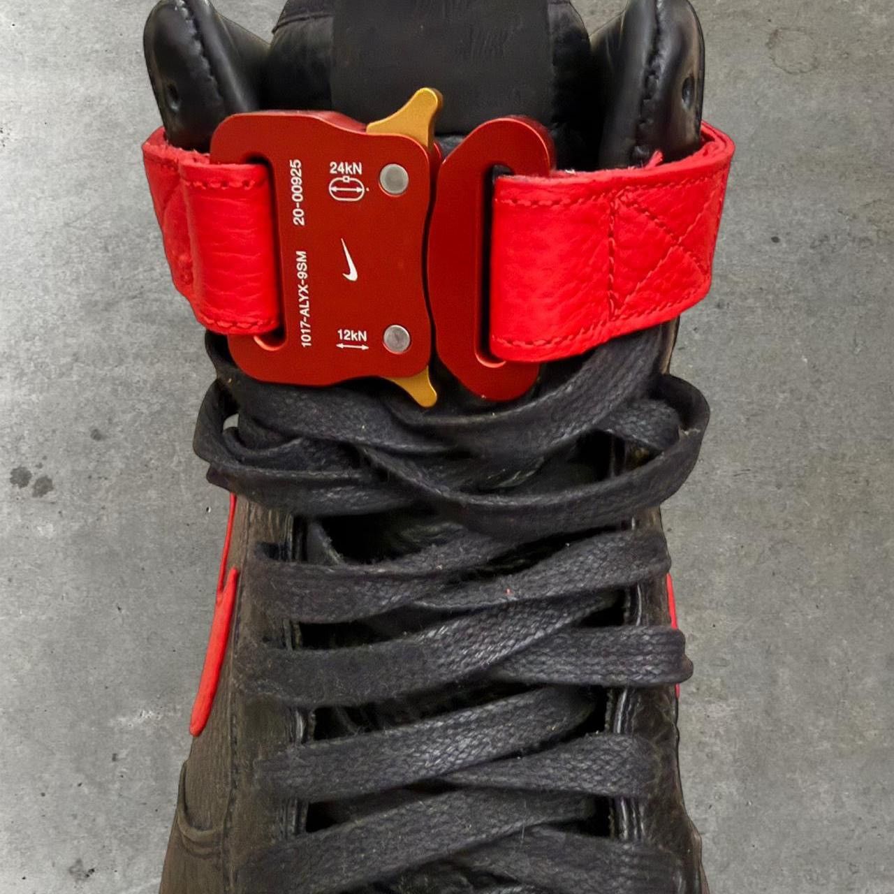 Alyx × Nike Nike Air Force 1 High 1017 ALYX 9SM “Black / Red” Size US 12.5 / EU 45-46 - 2 Thumbnail