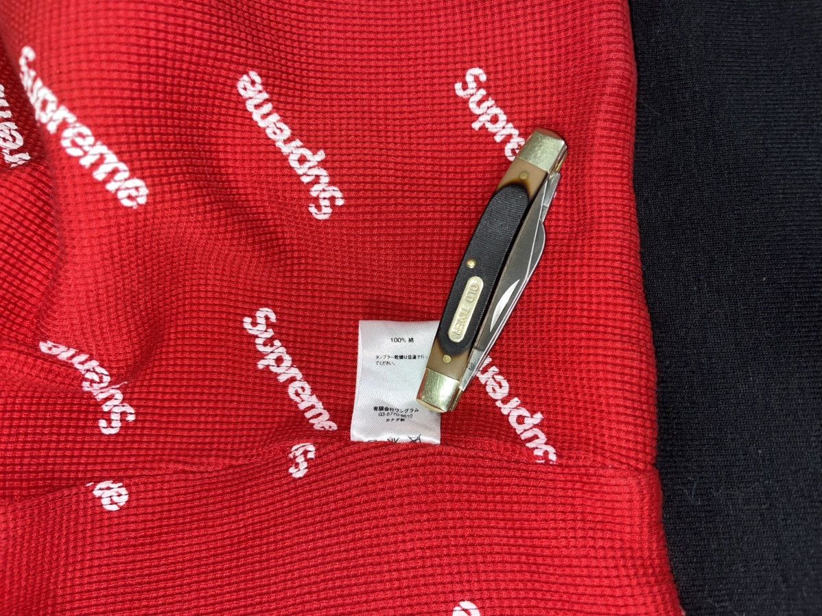 Supreme Black And Red Supreme Thermal Hoodie Size US L / EU 52-54 / 3 - 7 Thumbnail