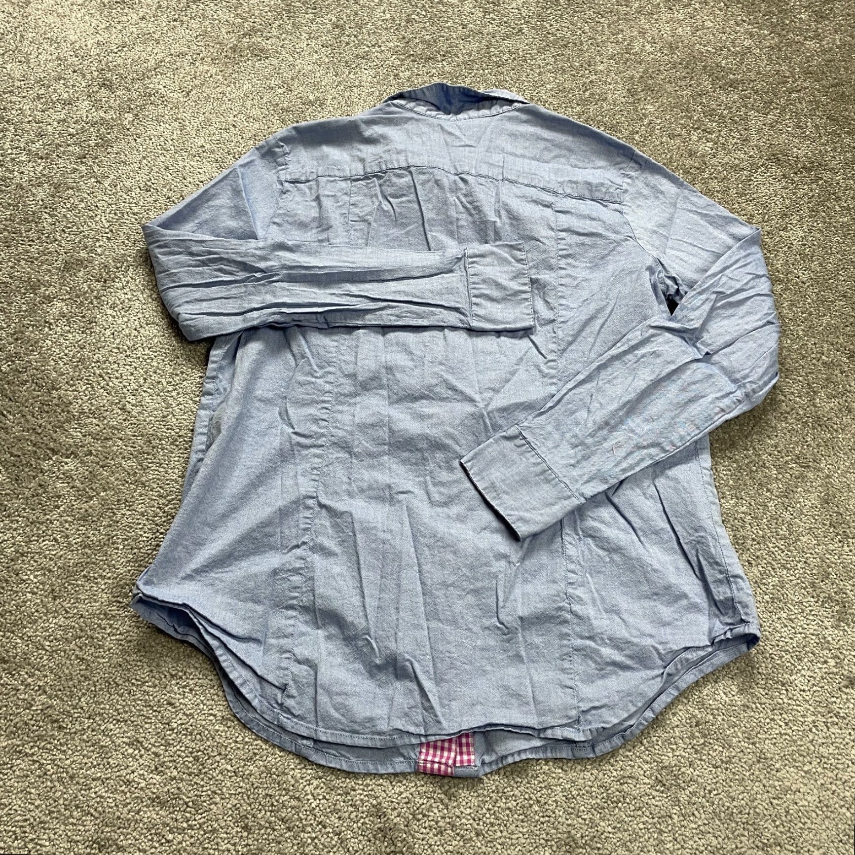 Vintage VINTAGE? No. Actually: Signature Collection Button-Down Shirt Womens XL Blue Long Sleeve Cotton Casual Size XL / US 12-14 / IT 48-50 - 2 Thumbnail