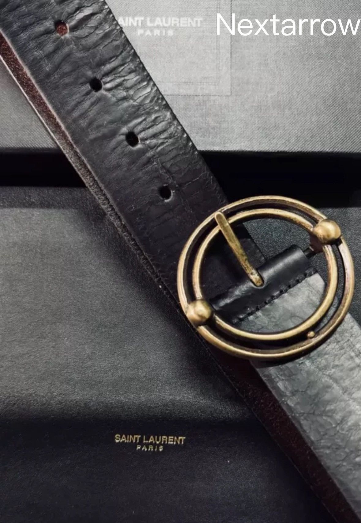 Saint Laurent Paris × Yves Saint Laurent Saint Laurent 15ss runway cowhide ring belt 2412-Nextarrow Size ONE SIZE - 2 Thumbnail