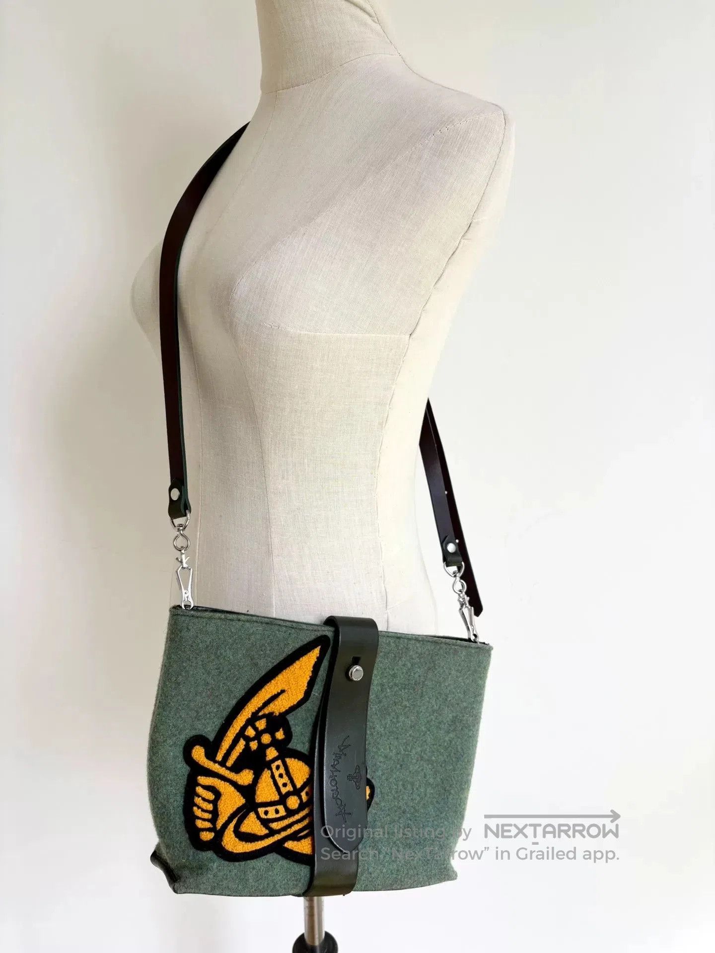 Vivienne Westwood vivienne westwood green felt shoulder bag. Size ONE SIZE - 1 Thumbnail