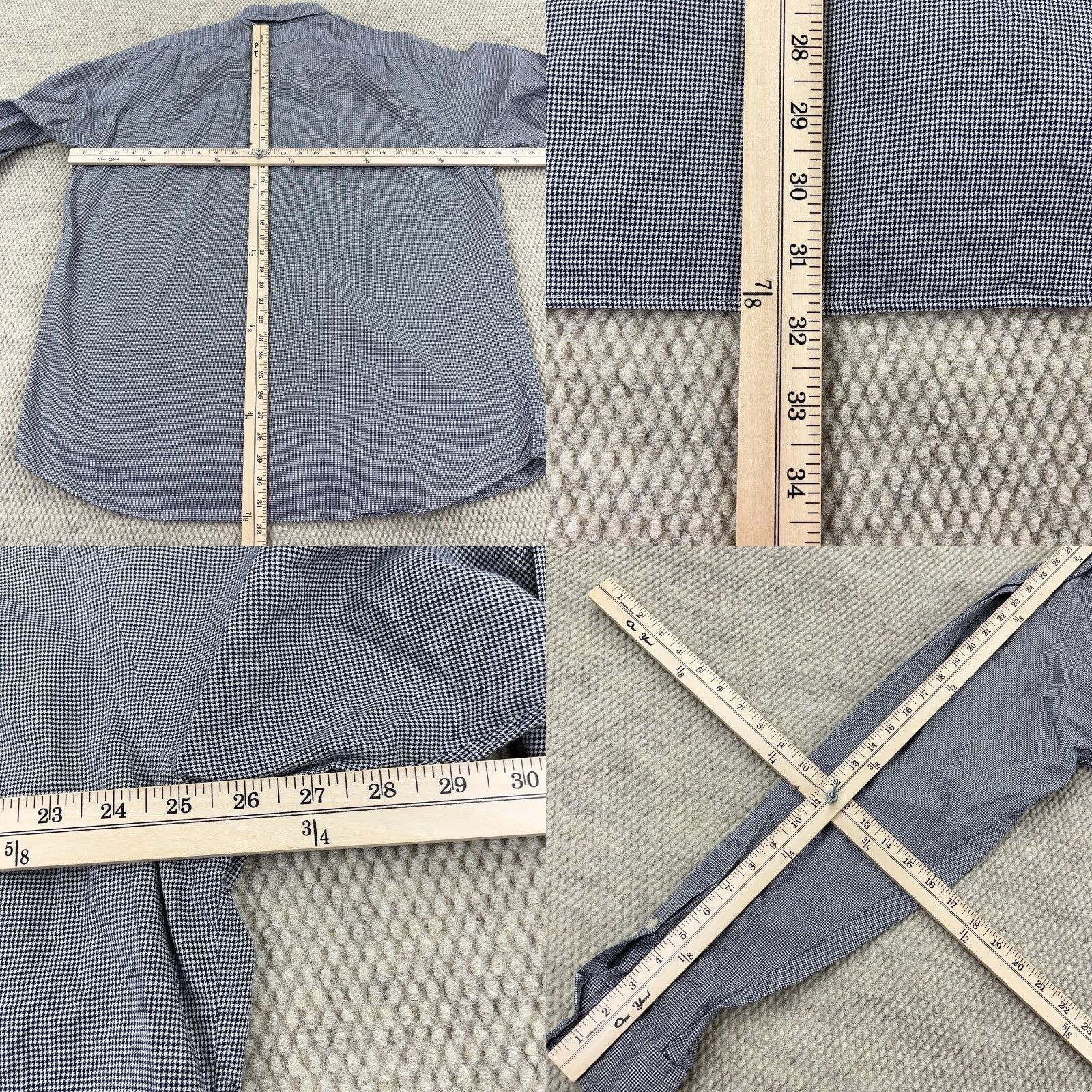 Polo Ralph Lauren VINTAGE Polo Ralph Lauren Shirt Men XL Black Houndstooth Plaid Button-Up Cup Lowell Sport Size US XL / EU 56 / 4 - 8 Thumbnail