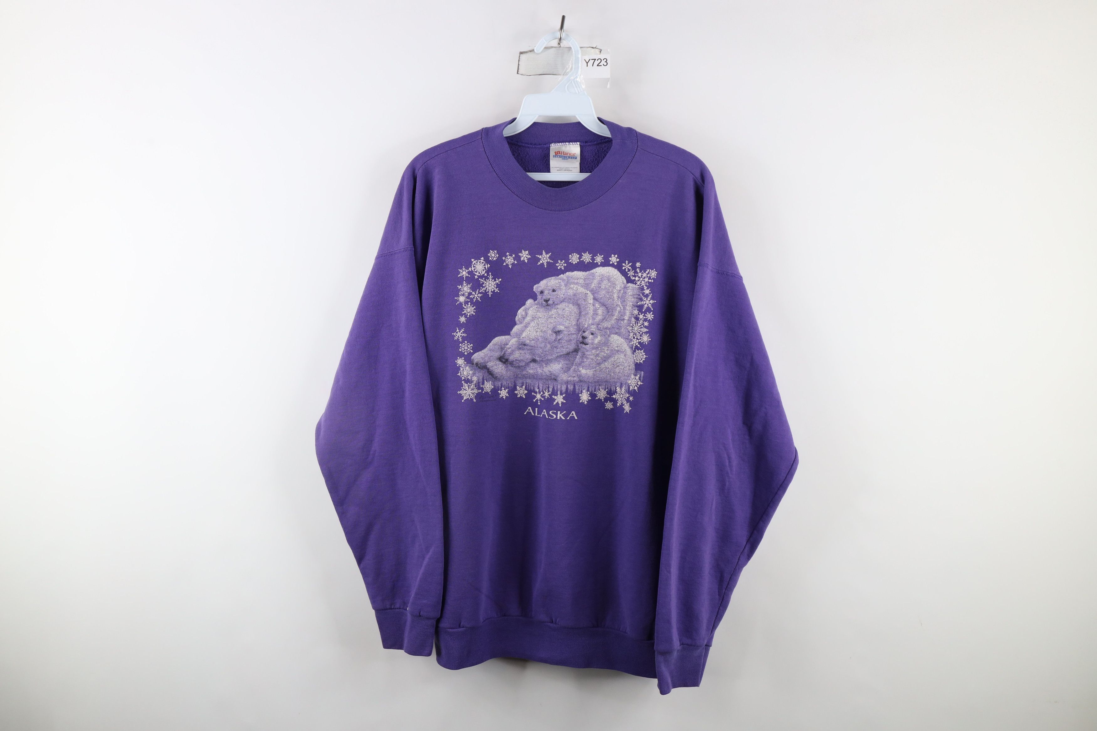 Vintage Vintage 90s Streetwear Alaska Polar Bear Sweatshirt Size L / US 10 / IT 46 - 1 Thumbnail
