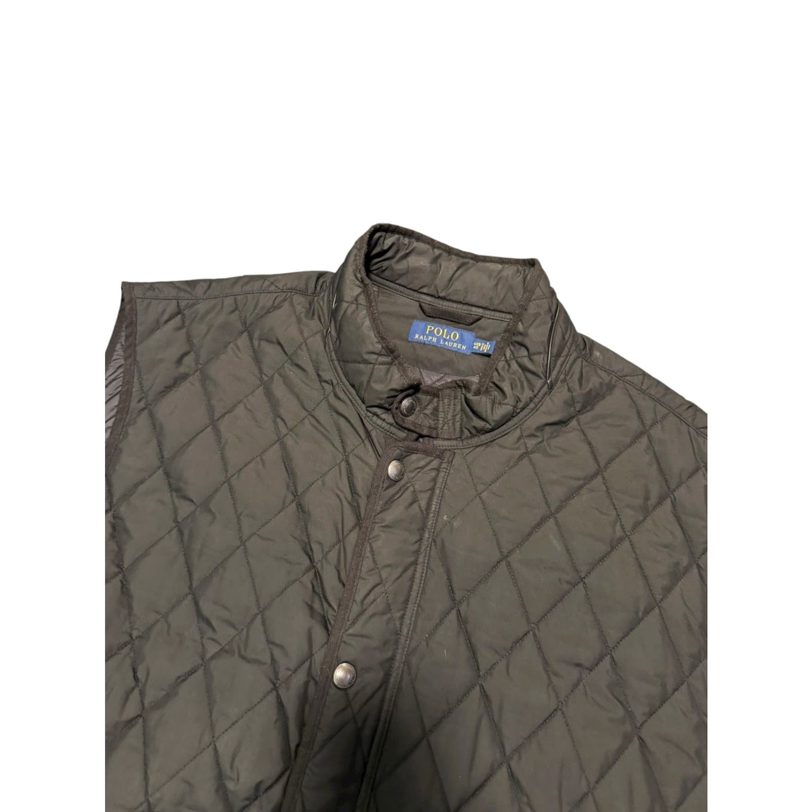 Polo Ralph Lauren VINTAGE Polo Ralph Lauren Quilted Combat Vest Black Leather Trim Mens 4XB Big & Tall Jacket Windbreaker Size US XXL / EU 58 / 5 - 3 Thumbnail