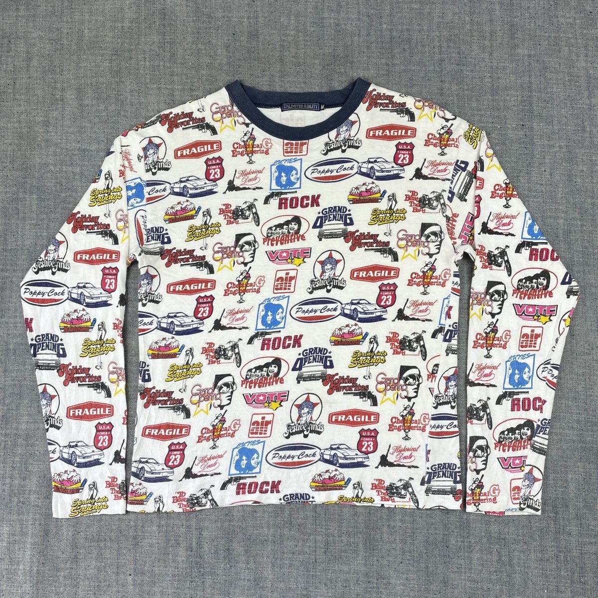Japanese Brand Unlimited Ability All Over Prints T Shirt Size M / US 6-8 / IT 42-44 - 2 Thumbnail