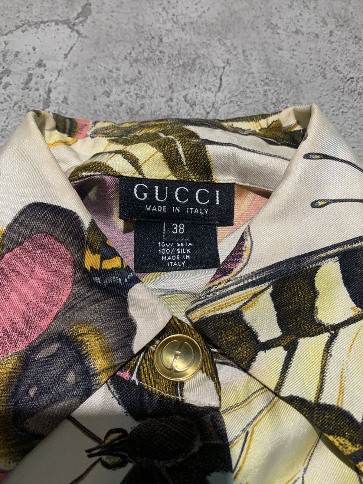Gucci Spring/Summer 1992 Gucci butterfly print silk shirt Size S / US 4 / IT 40 - 11 Thumbnail