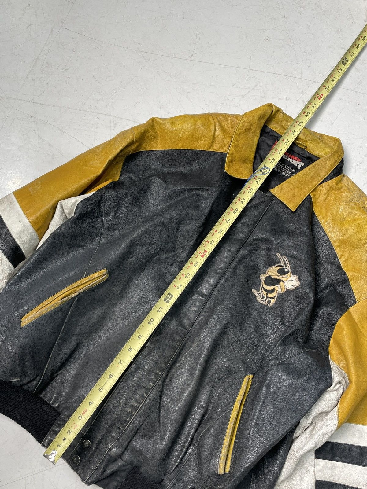 NFL 90s Georgia Tech Varsity Leather Jacket Size US L / EU 52-54 / 3 - 4 Thumbnail