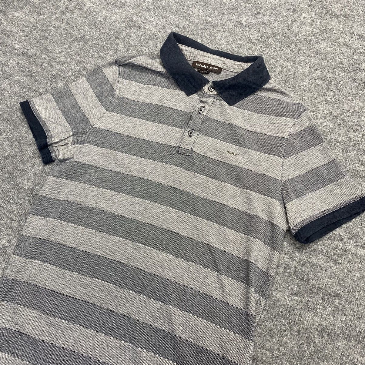 Michael Kors Michael Kors Gray Stripe Polo Shirt Mens Size Small Size US S / EU 44-46 / 1 - 3 Thumbnail