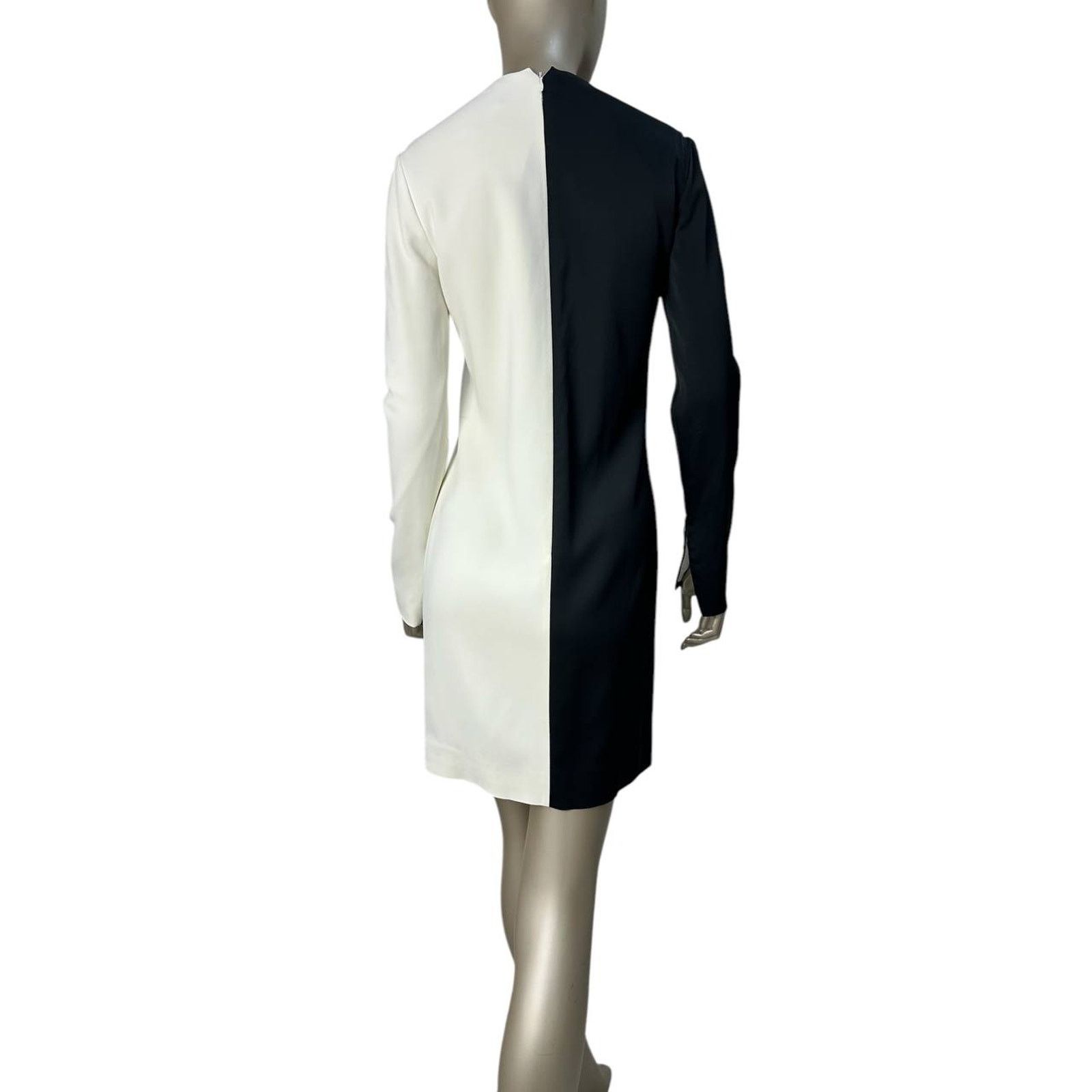 Celine Celine Refined Black White Mini Dress Sz.40 Size M / US 6-8 / IT 42-44 - 2 Thumbnail