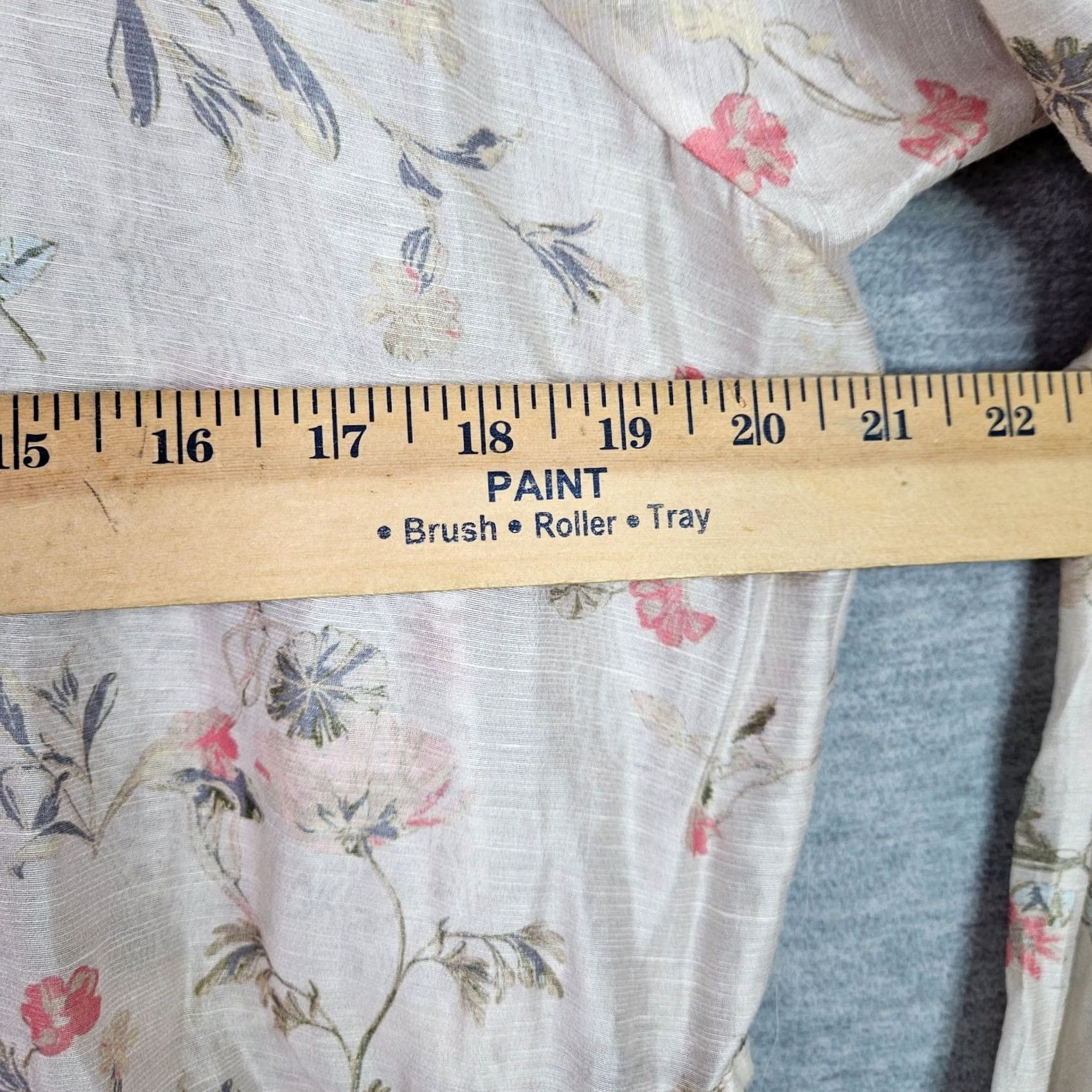 J. Jill J. Jill Blouse Shirt Floral 3/4 Sleeve Linen Lyocell Nylon Multicolor Medium Women Tunic Button Up Casual Blouse Women Size M / US 6-8 / IT 42-44 - 6 Thumbnail