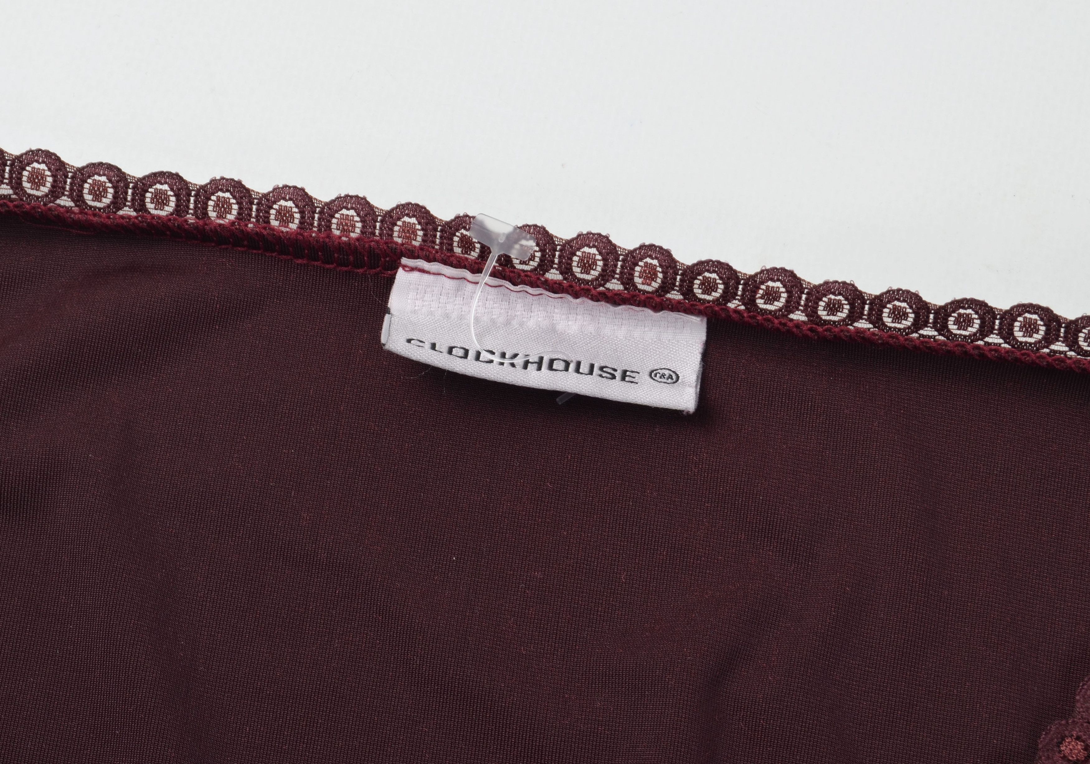 C&A × Designer × Vintage Clockhouse Vintage Y2K Fairy Burgundy Cropped Bolero Top Size S / US 4 / IT 40 - 8 Thumbnail