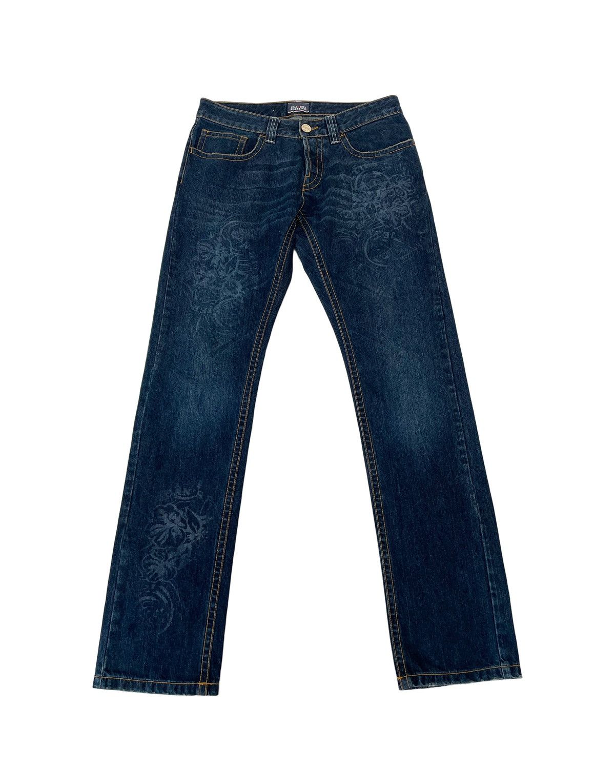 Jean Paul Gaultier JEAN PAUL GAULTIER Flower Pattern Denim Pants Size US 32 / EU 48 - 1 Thumbnail