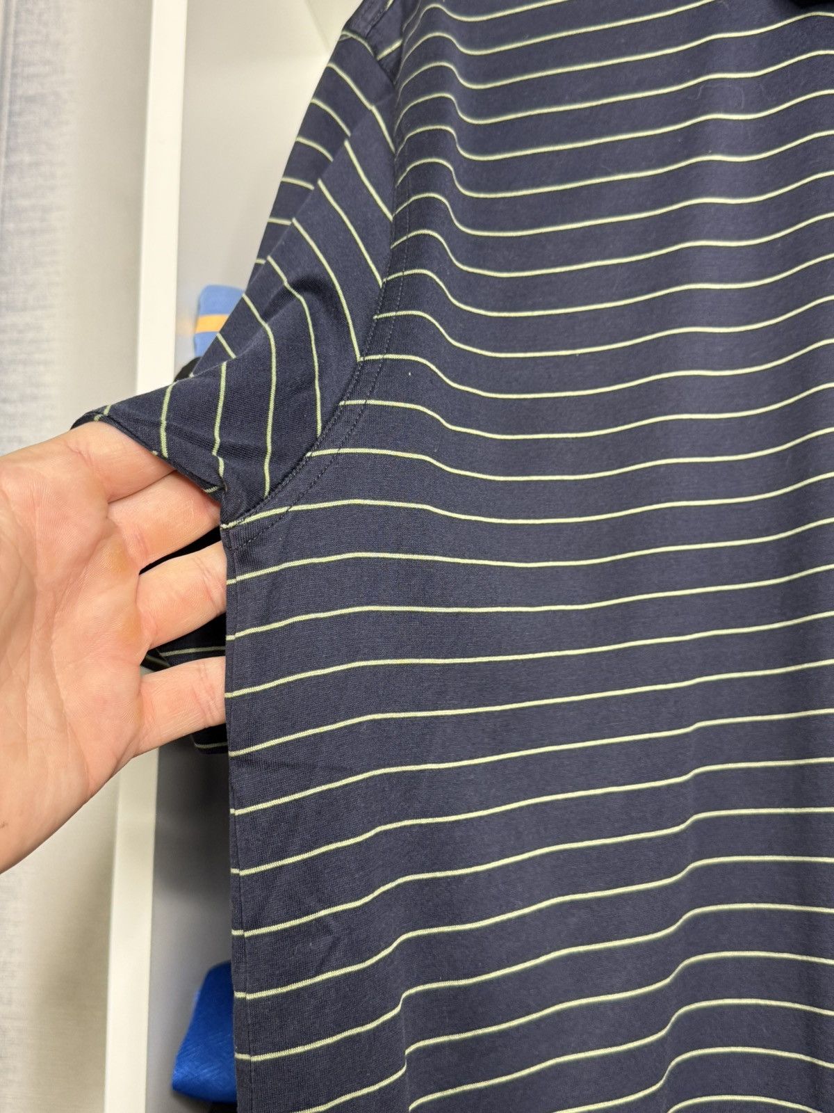 Yves Saint Laurent Vintage YSL YvesSaintLaurent Stripped Polo size l Size US L / EU 52-54 / 3 - 8 Thumbnail