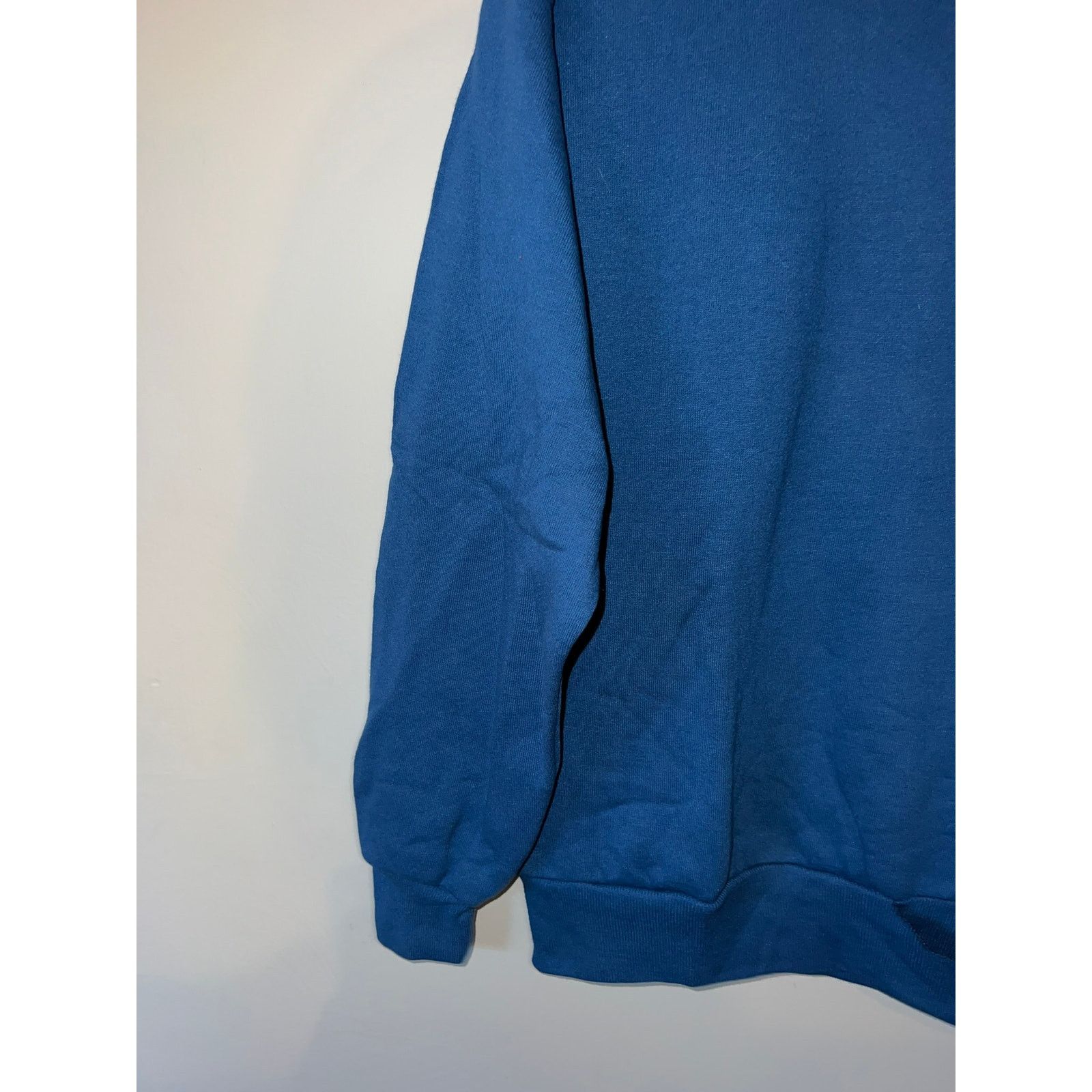 Jerzees 90s Vintage Jerzees Blue Blank Sweatshirt Crewneck Torn VTG Size US M / EU 48-50 / 2 - 4 Thumbnail