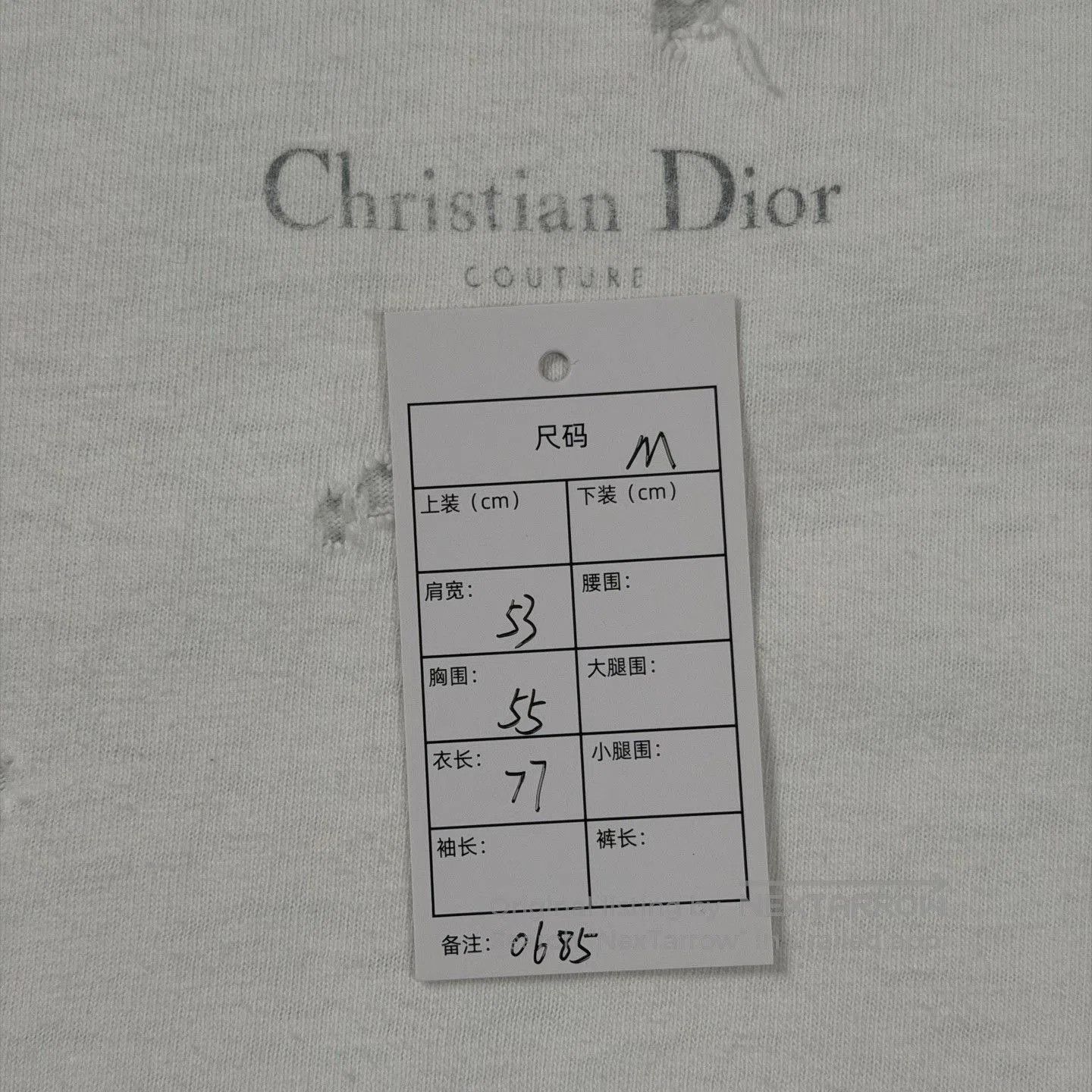 Dior Dior White Distressed Slogan T-Shirt. Size US M / EU 48-50 / 2 - 7 Thumbnail