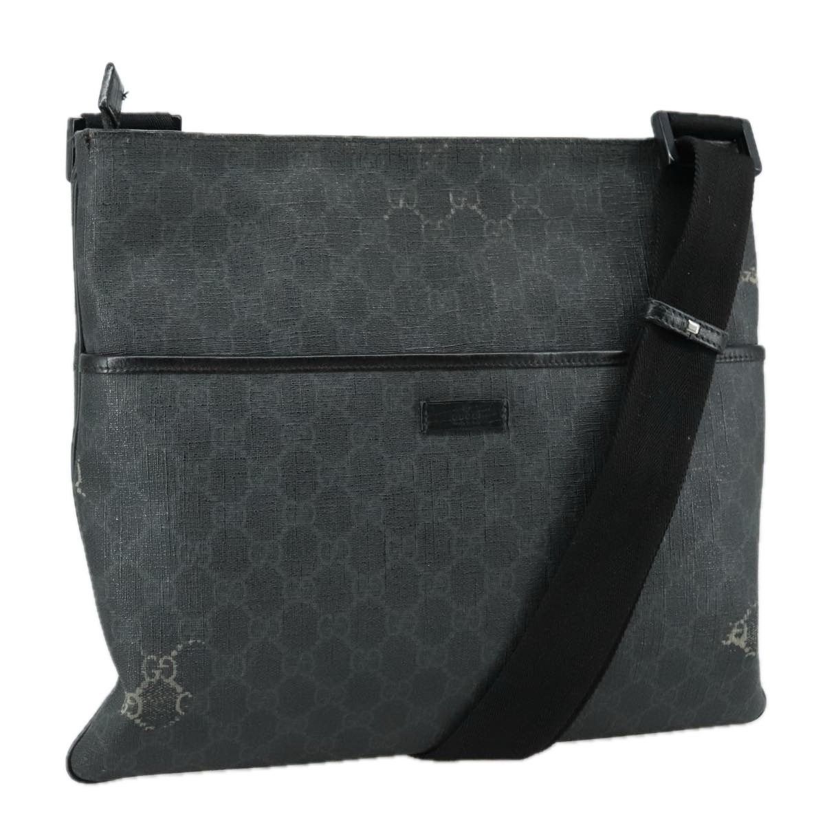 Gucci GUCCI GG Supreme Shoulder Bag Pvc Leather Black Size ONE SIZE - 1 Thumbnail