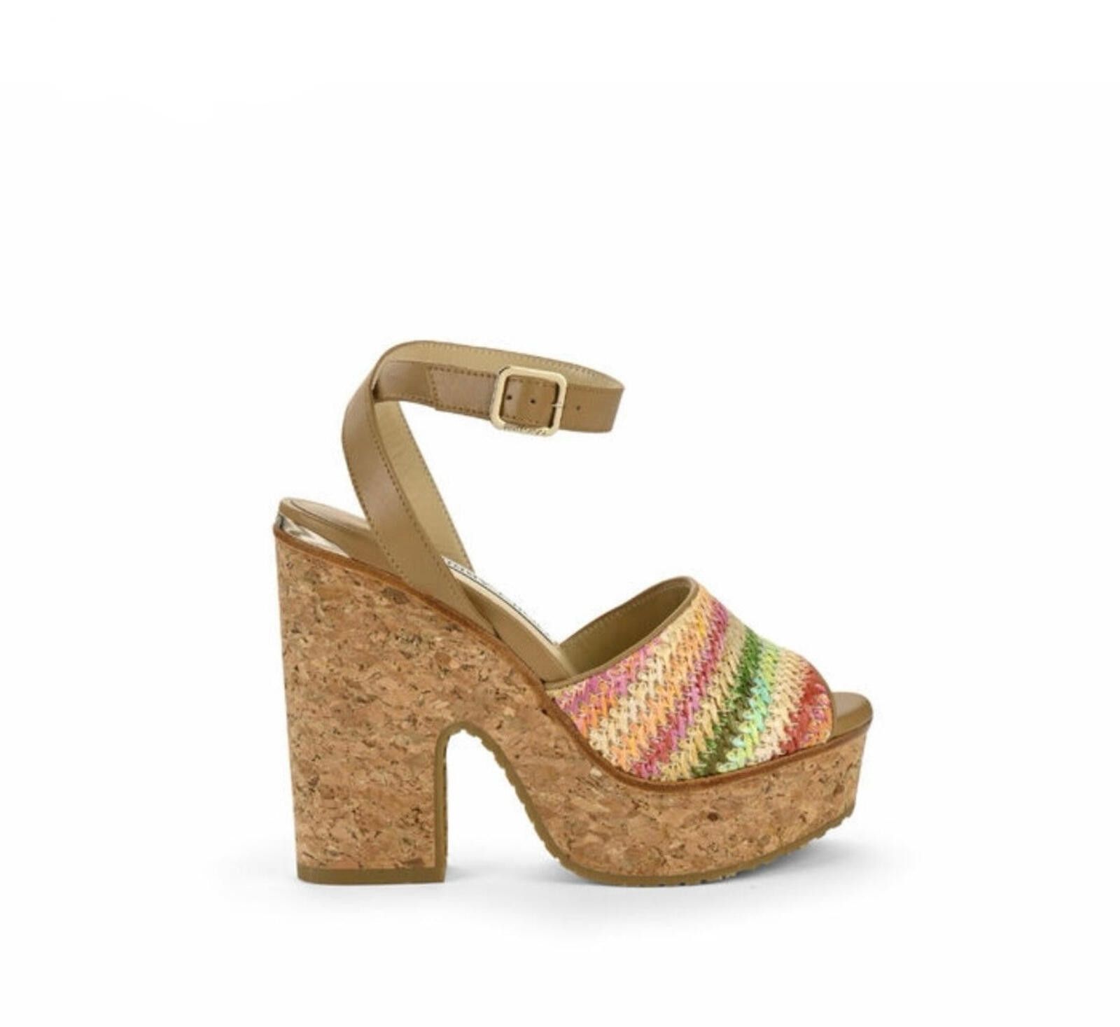 Jimmy Choo Jimmy Choo Deven Striped Wedges Size US 7.5 / IT 37.5 - 2 Thumbnail
