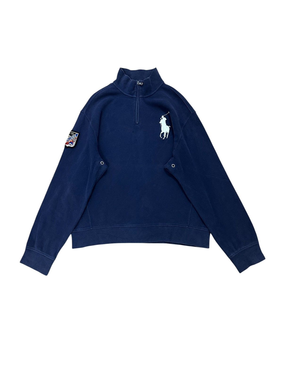 Beauty Beast × Polo Ralph Lauren × Vintage Vintage 90s Polo Ralph Lauren Snowboard Patches Half Zipper Size US L / EU 52-54 / 3 - 1 Thumbnail