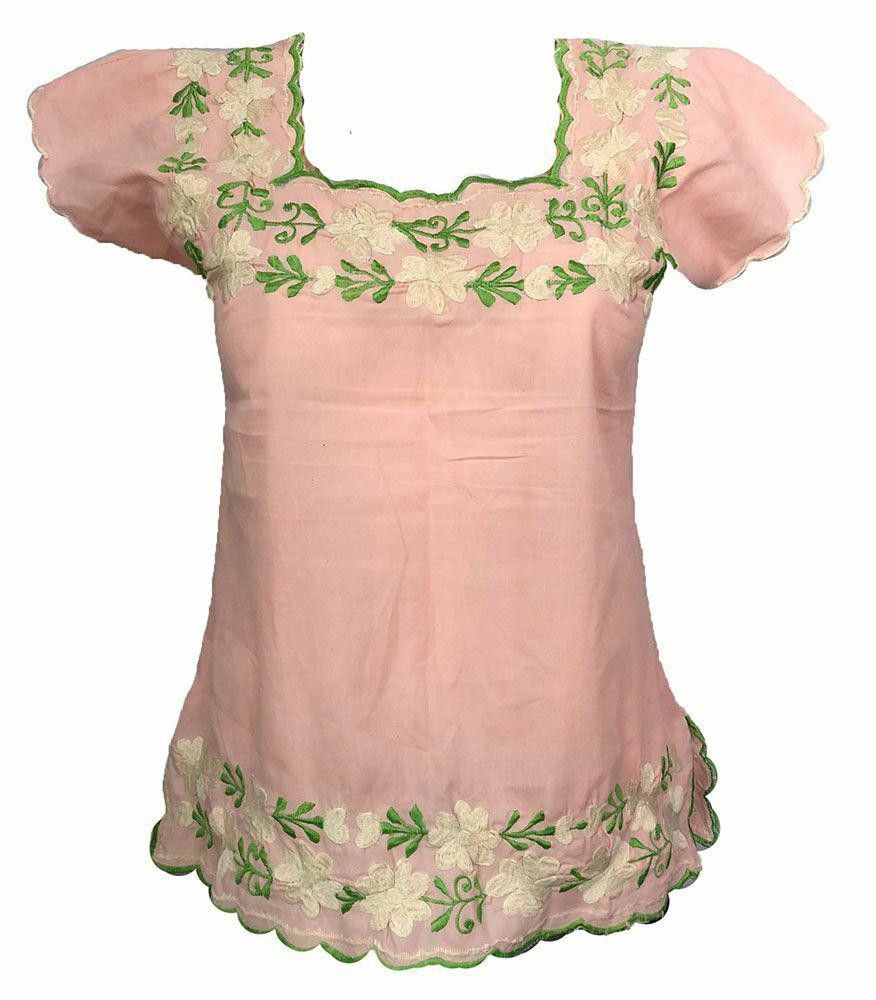 Designer Pre Owned Pink Hand Made Blouse M Size M / US 6-8 / IT 42-44 - 1 Thumbnail