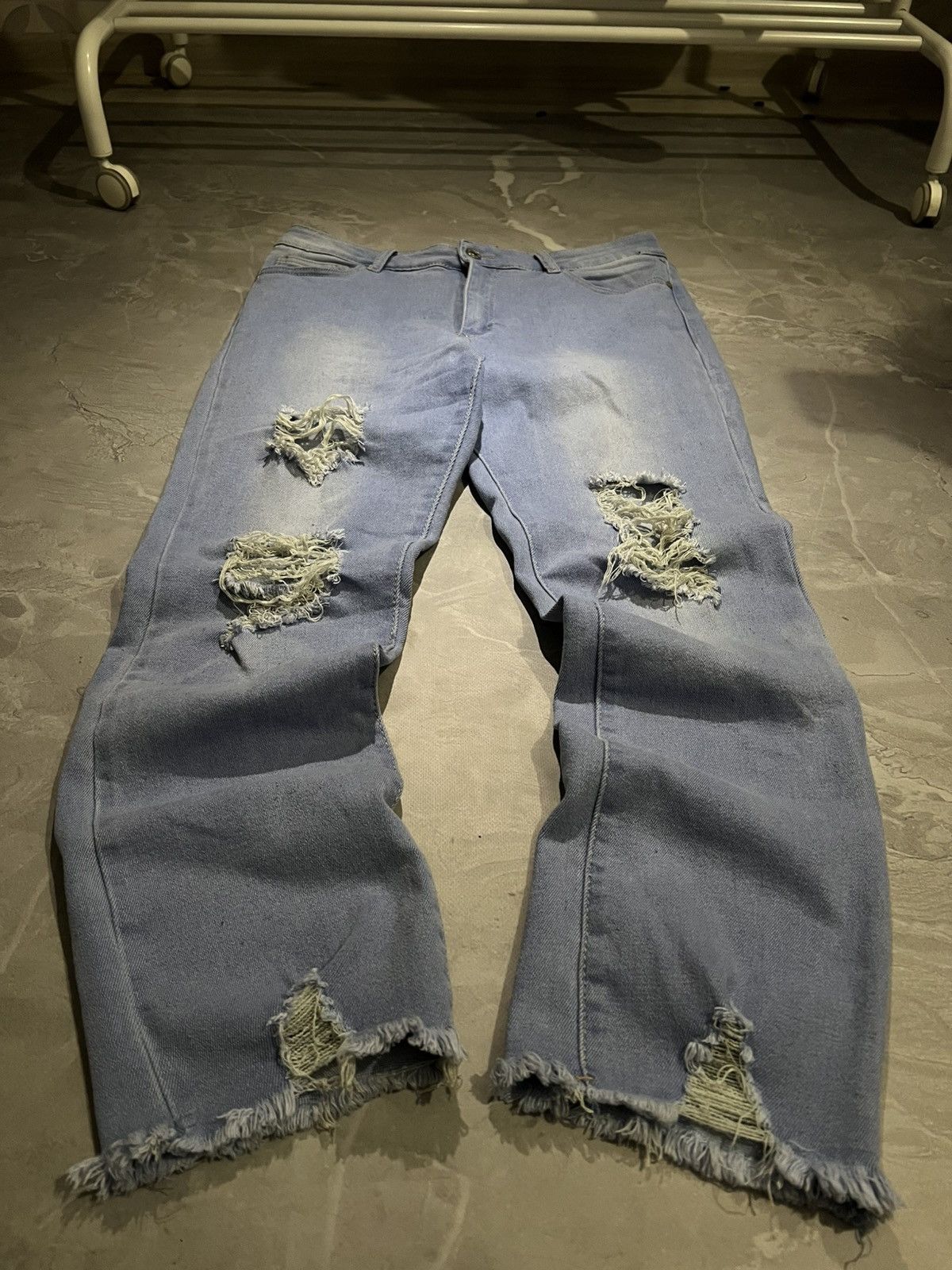 Japanese Brand Dark Blue Underground Distressed Jean / Japanese Style 90 Size US 32 / EU 48 - 2 Thumbnail