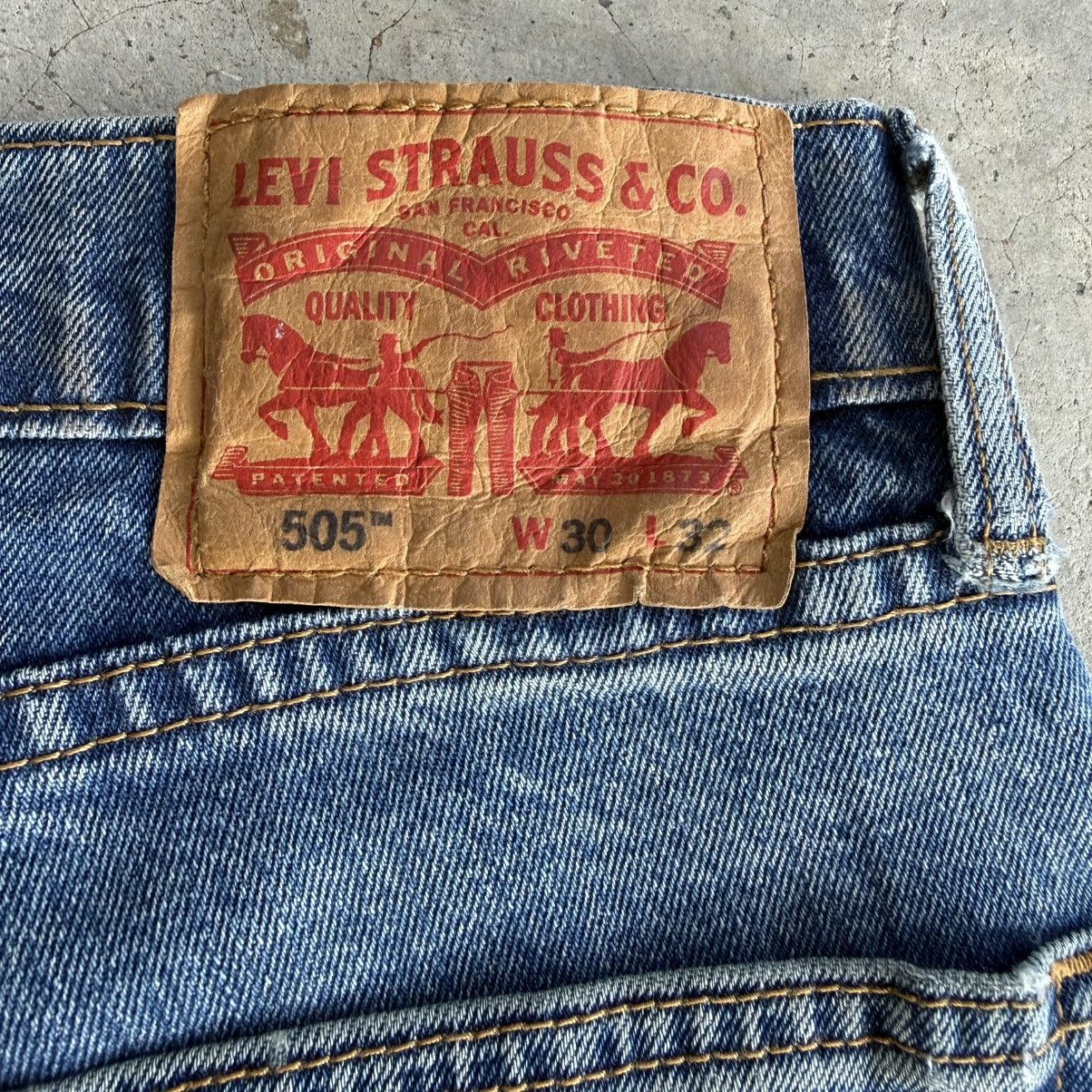 Levi's W31 Levi's 505 Faded Mud Wash Denim Jean Pants Size US 31 - 13 Thumbnail