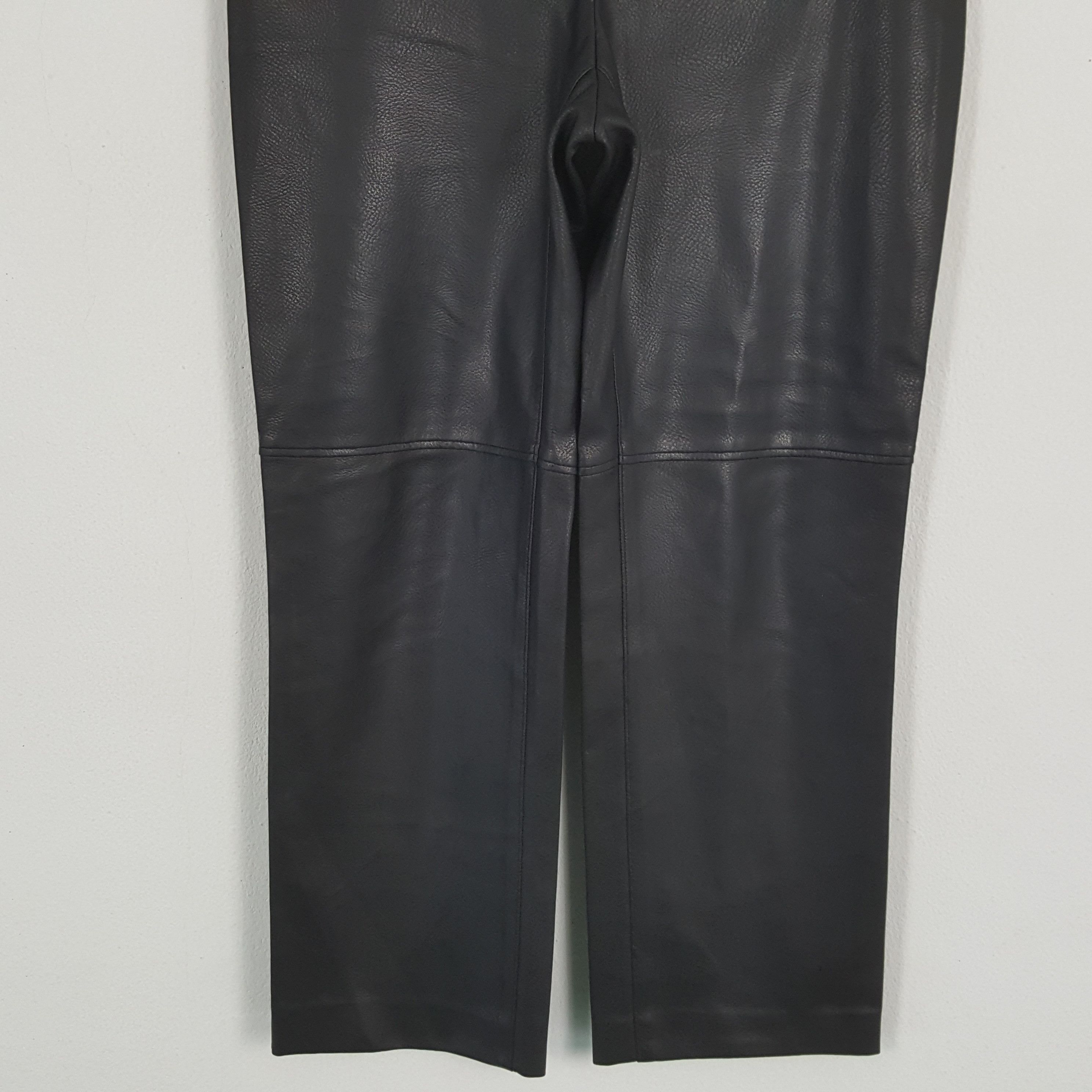 Marella × Vintage MARELLA TRICOT Italian Fashion Style Leather Pants Size 28" / US 6 / IT 42 - 3 Thumbnail